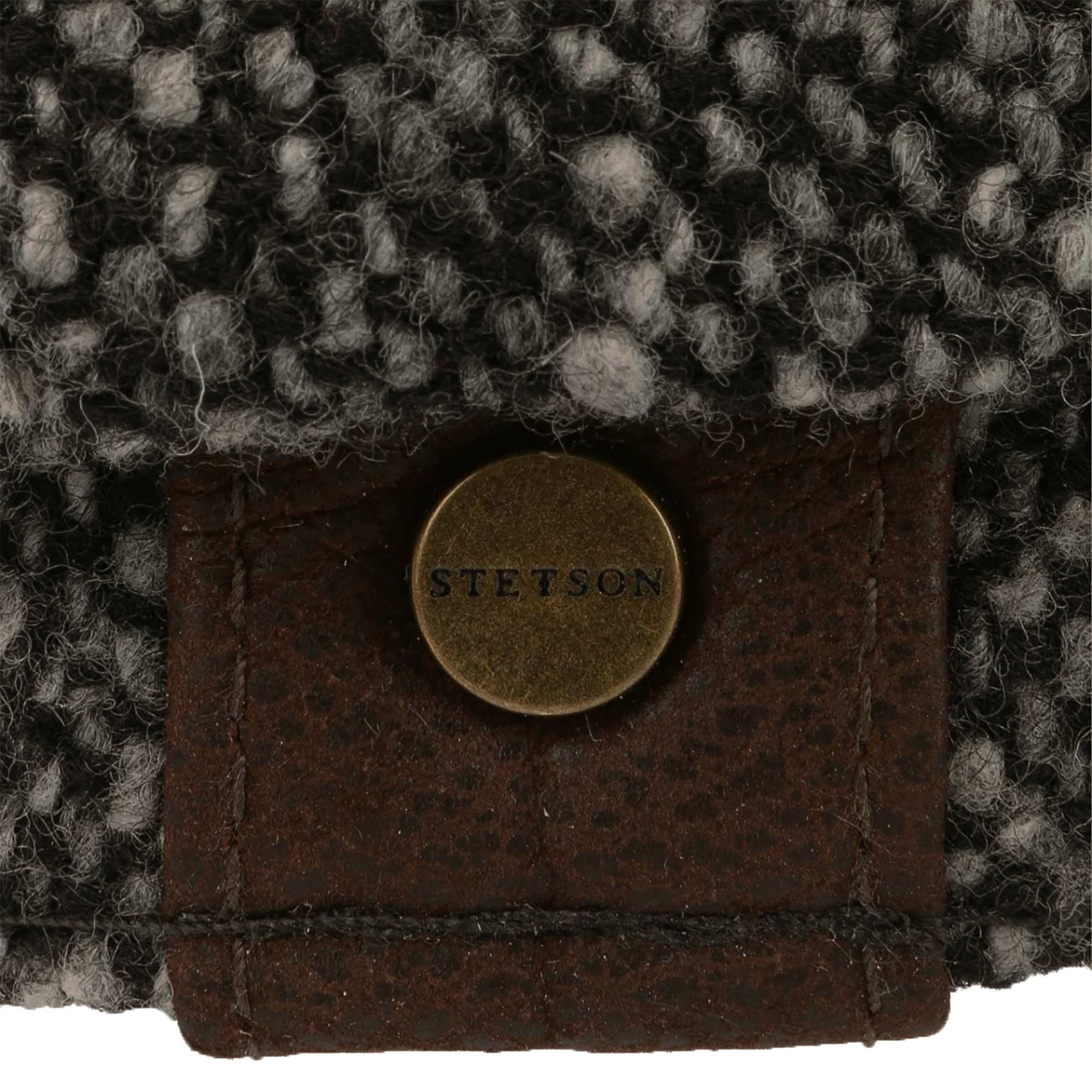 Stetson Hats Hatteras Donegal Tweed Cap - Dark Grey