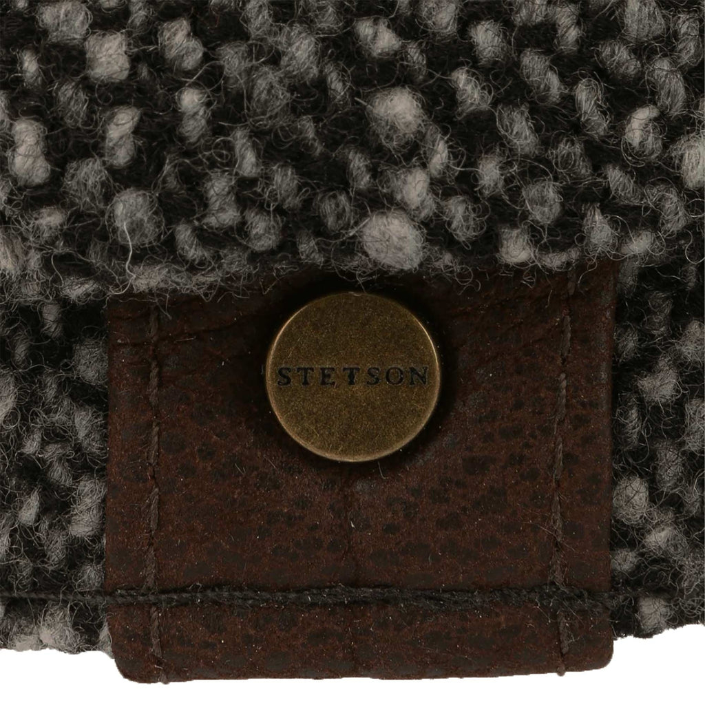 Stetson Hats Hatteras Donegal Tweed Cap - Dark Grey