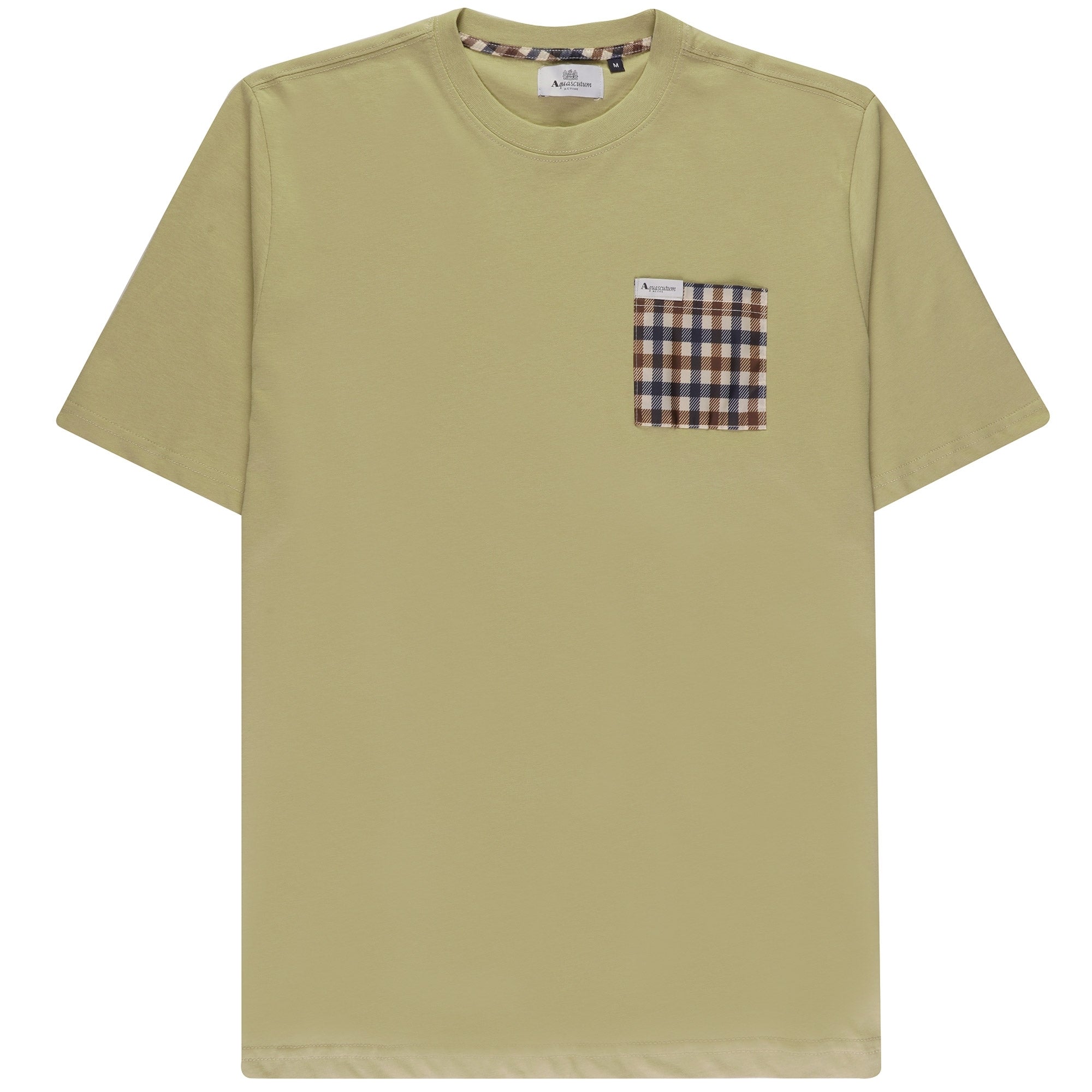 Aquascutum Active Club Check Pocket T-Shirt - Beige