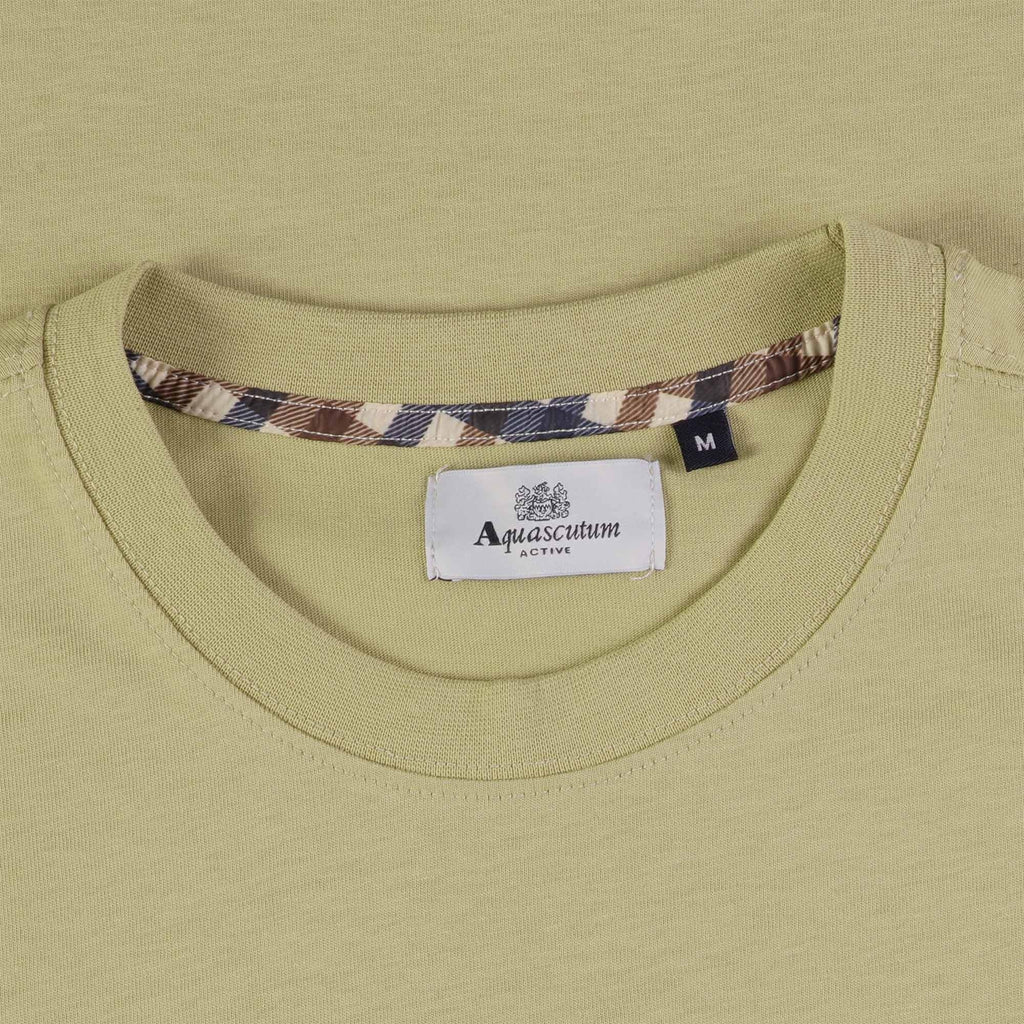 Aquascutum Active Club Check Pocket T-Shirt - Beige