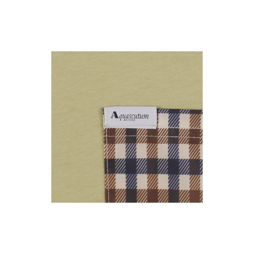 Aquascutum Active Club Check Pocket T-Shirt - Beige