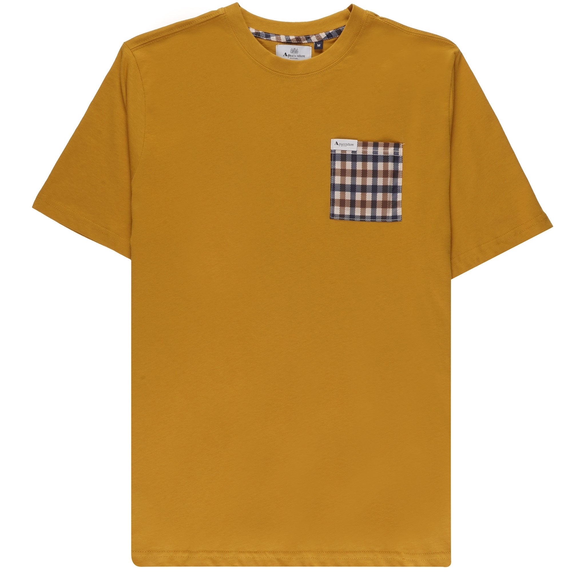 Aquascutum Active Club Check Pocket T-Shirt - Chai Tea