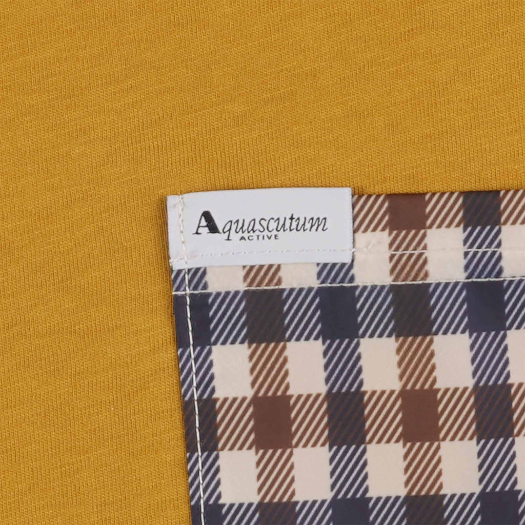 Aquascutum Active Club Check Pocket T-Shirt - Chai Tea