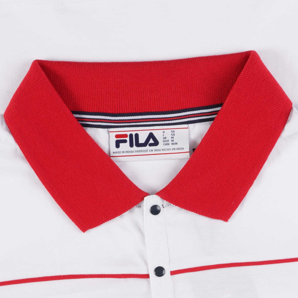 Fila Vintage Grandslam Piping Polo Top - White