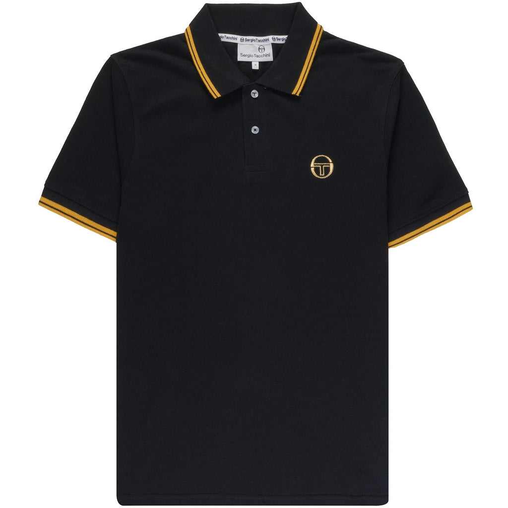 Sergio Tacchini 020 Polo Shirt - Black and Gold