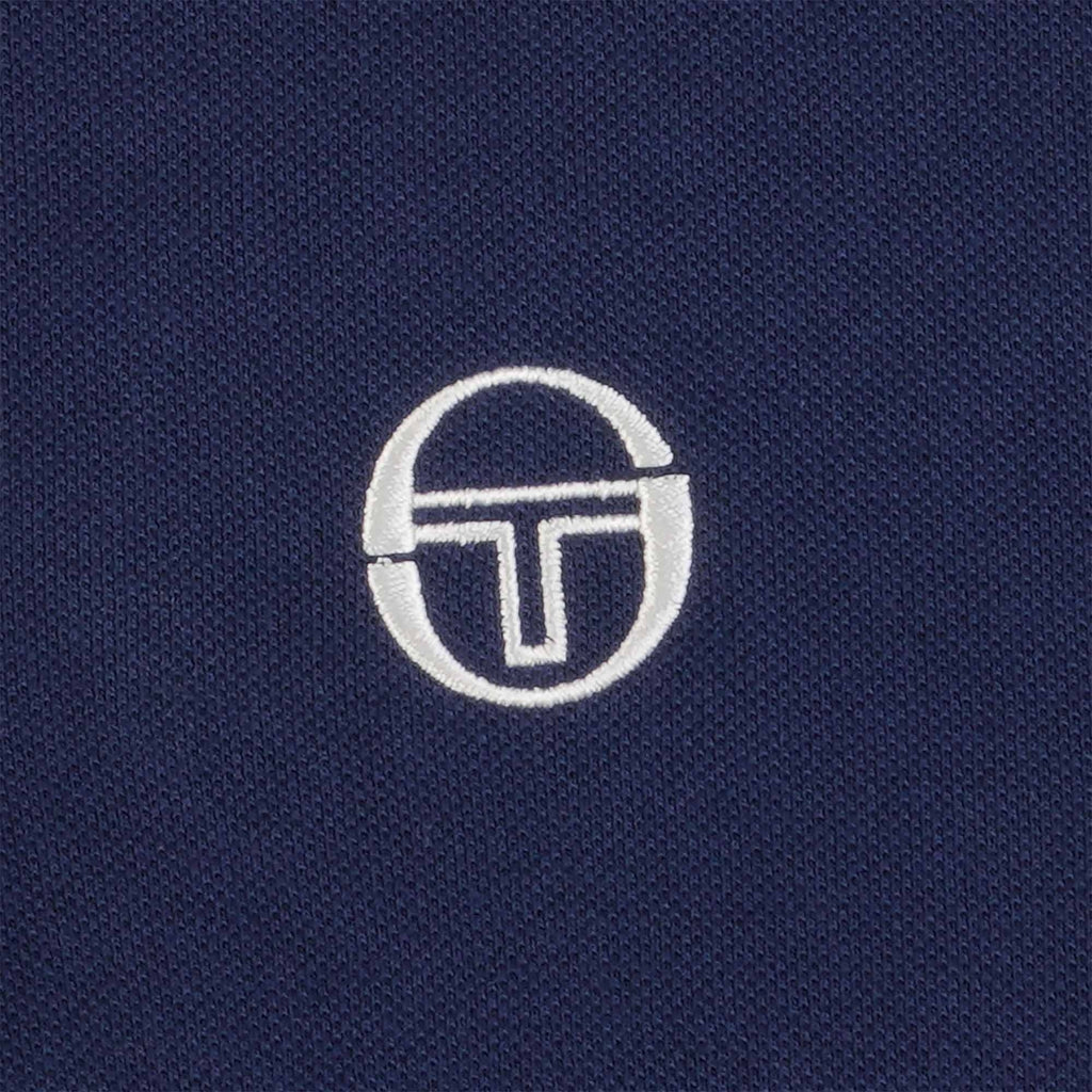 Sergio Tacchini Briggs Zip Neck Polo Shirt - Maritime Blue