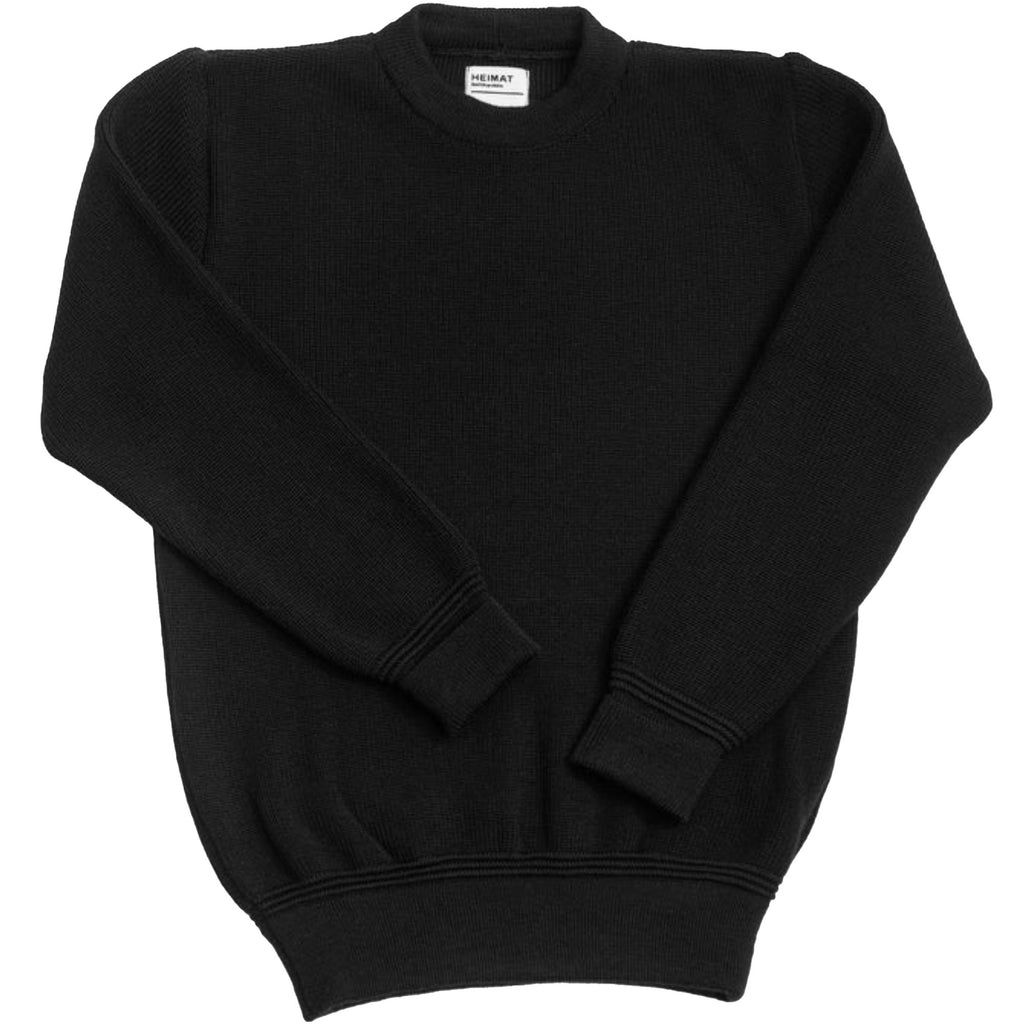 Heimat Merino Rundhals Jumper - Schwarz