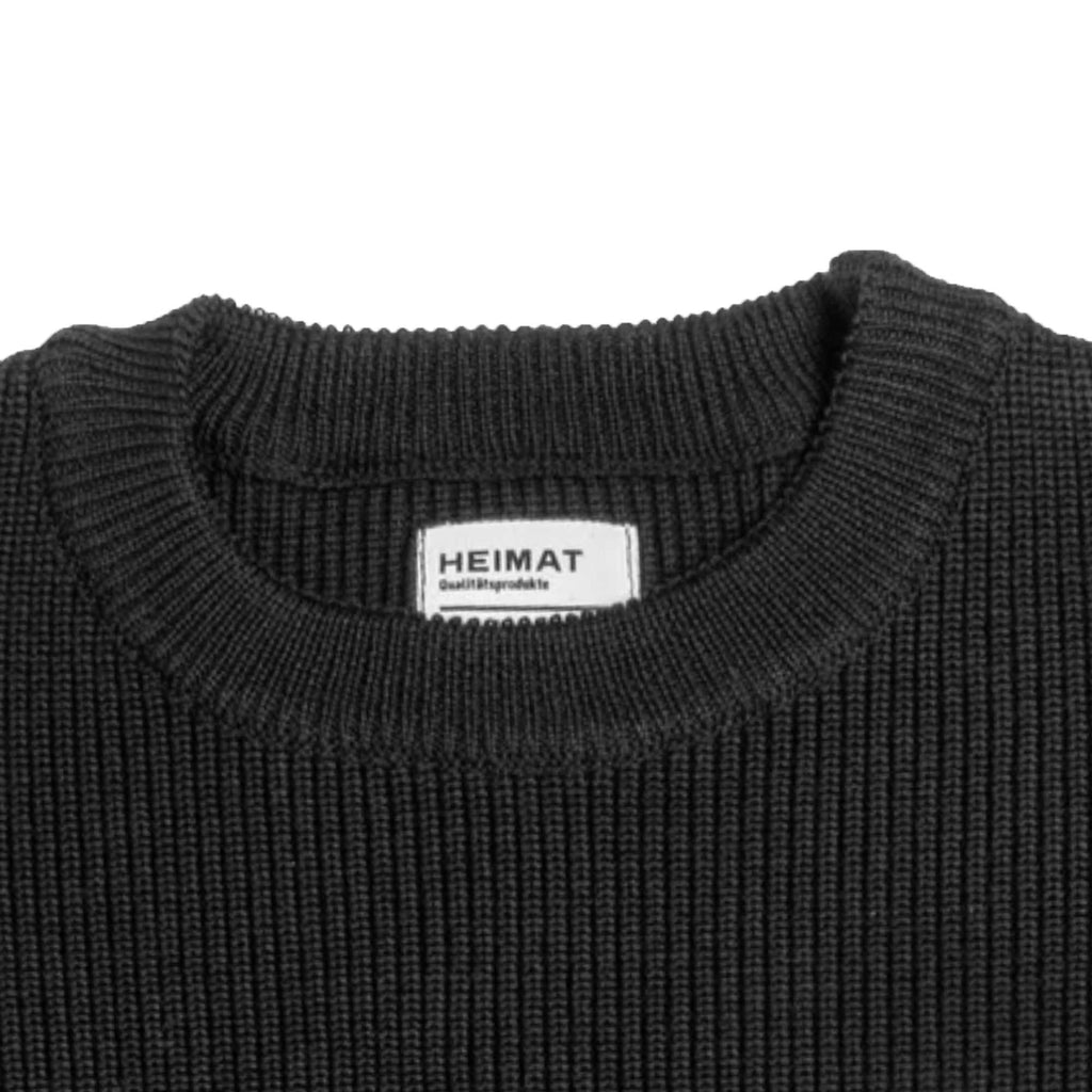 Heimat Merino Rundhals Jumper - Schwarz