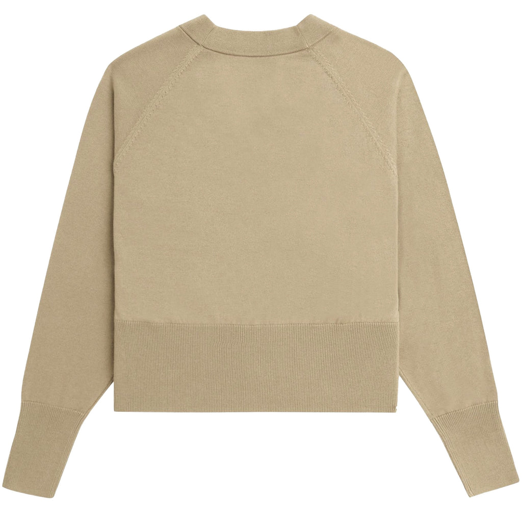 Fred Perry Womens V-Neck Cardigan - Warm Stone