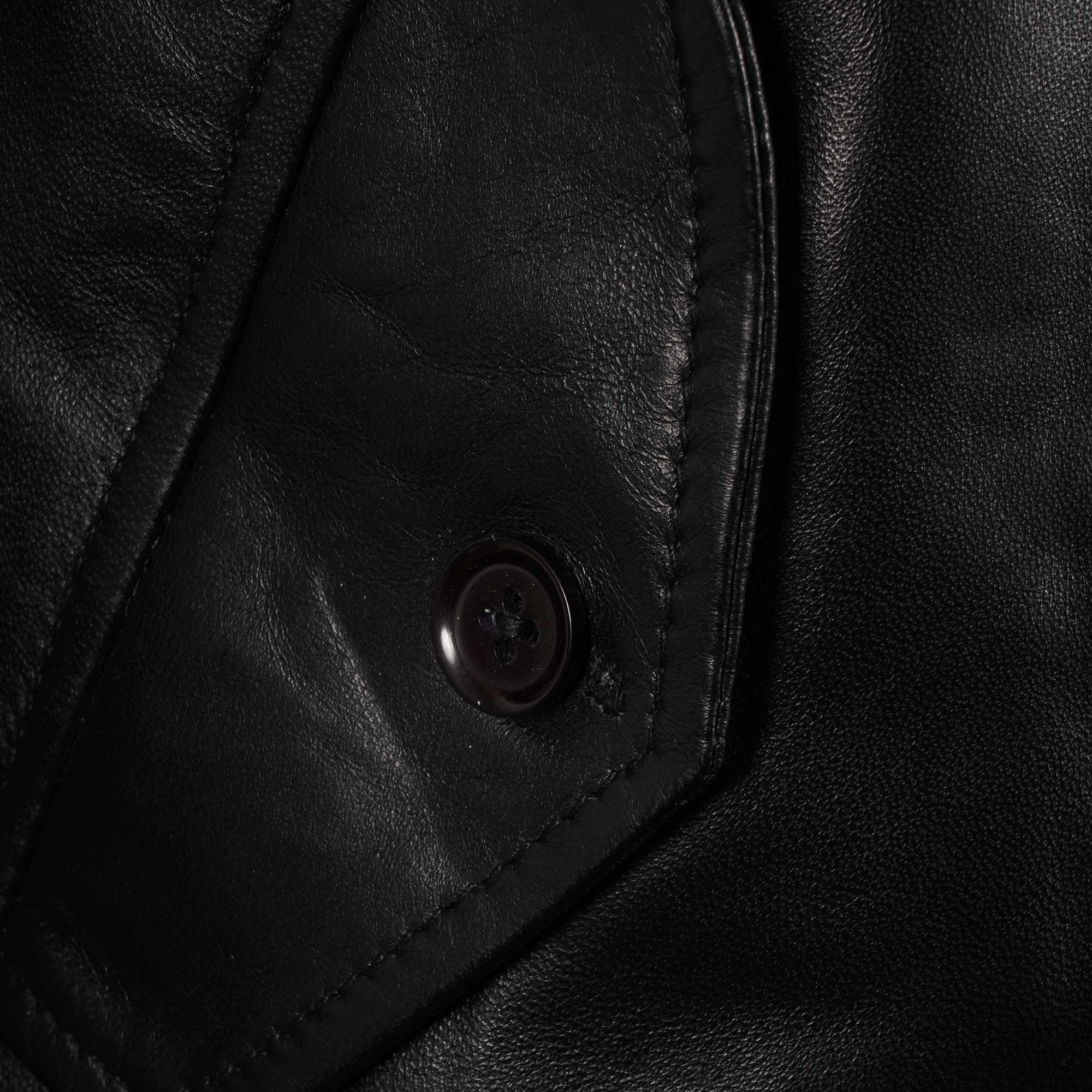 Real Hoxton Leather Harrington Jacket - Black