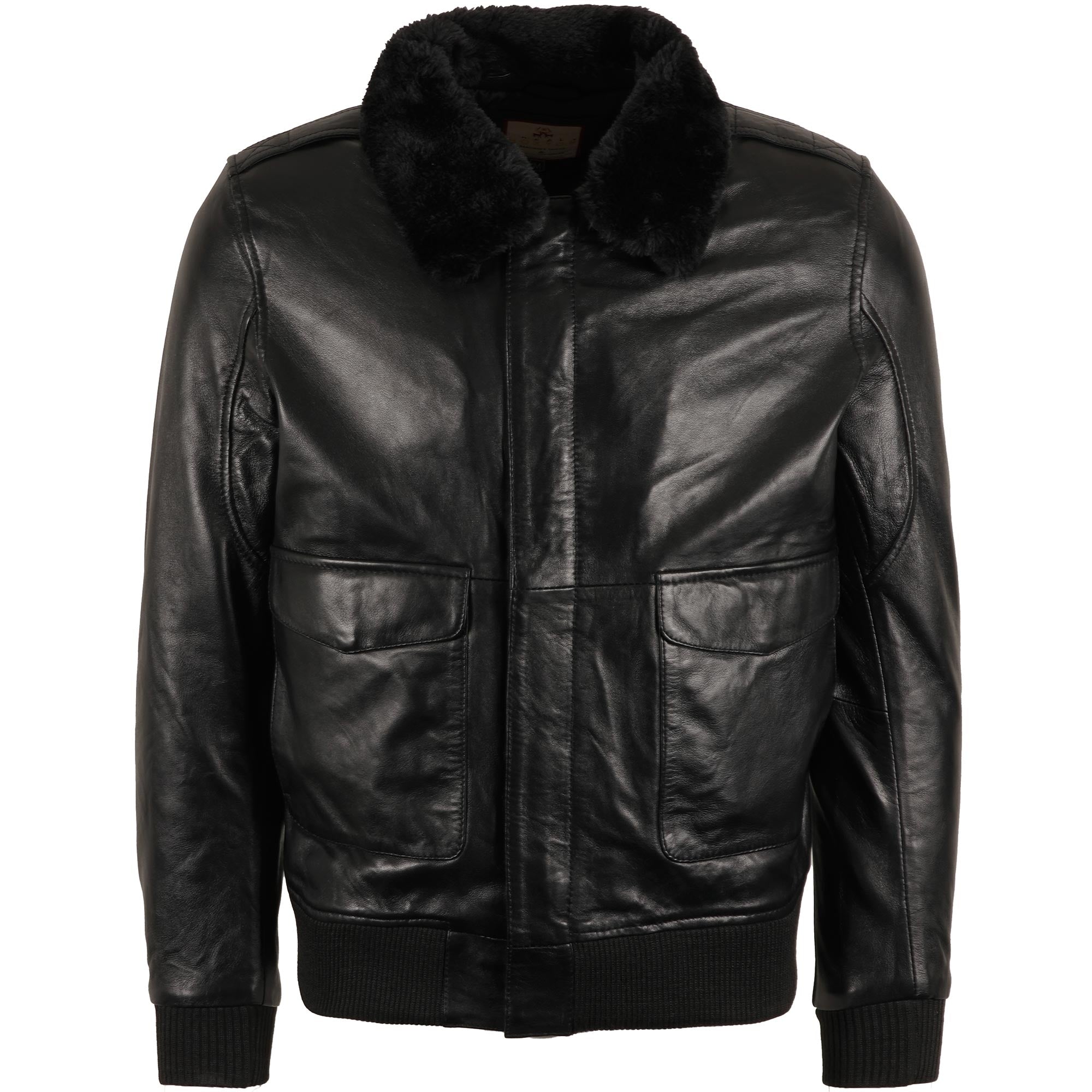 Real Hoxton G1 Aviator Flight Leather Jacket - Black