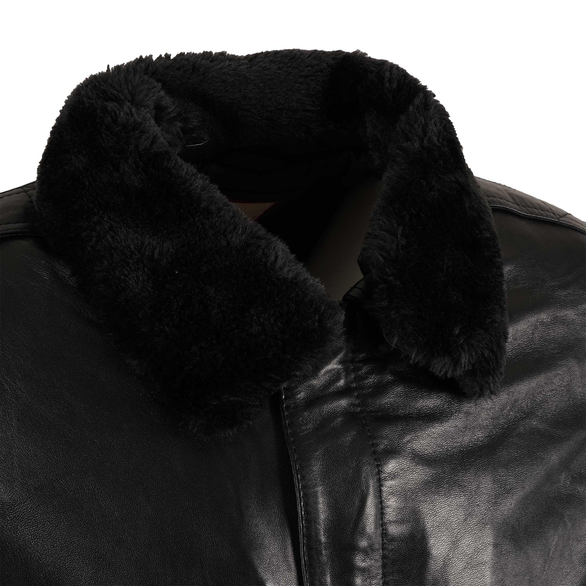 Real Hoxton G1 Aviator Flight Leather Jacket - Black