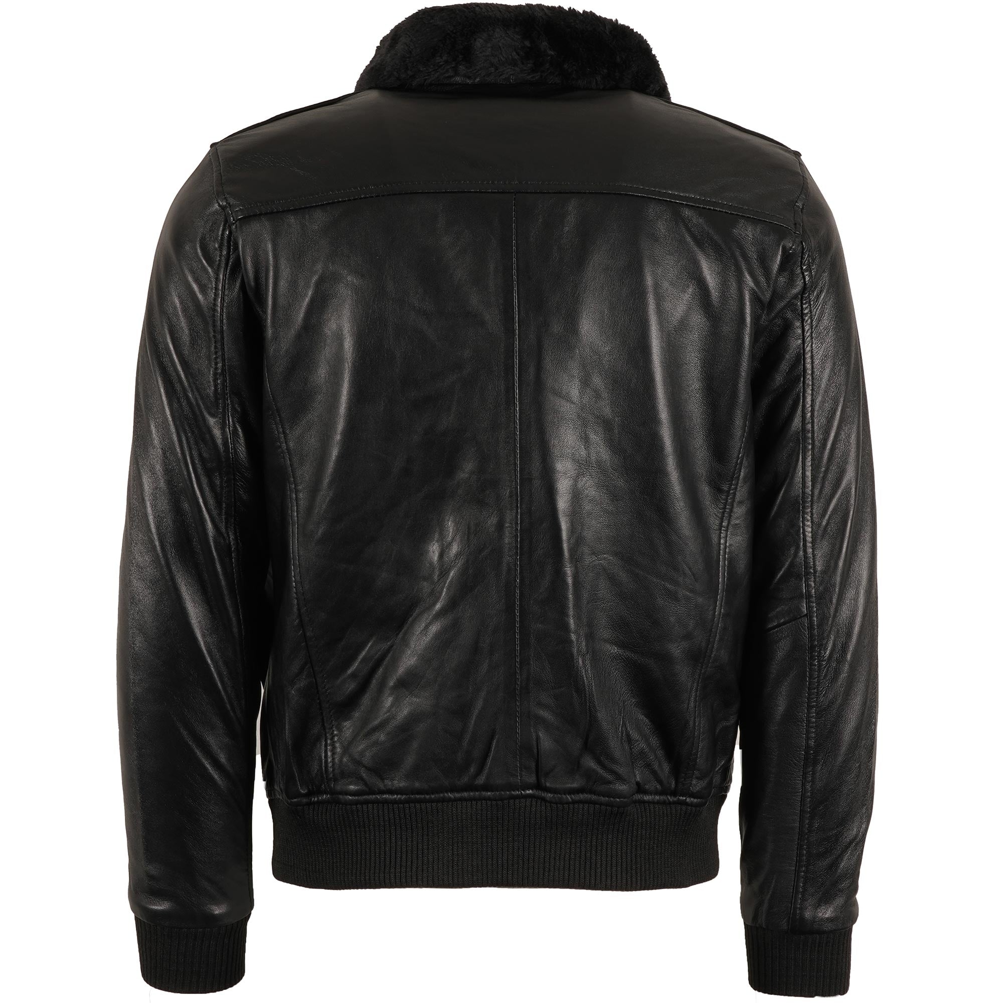 Real Hoxton G1 Aviator Flight Leather Jacket - Black
