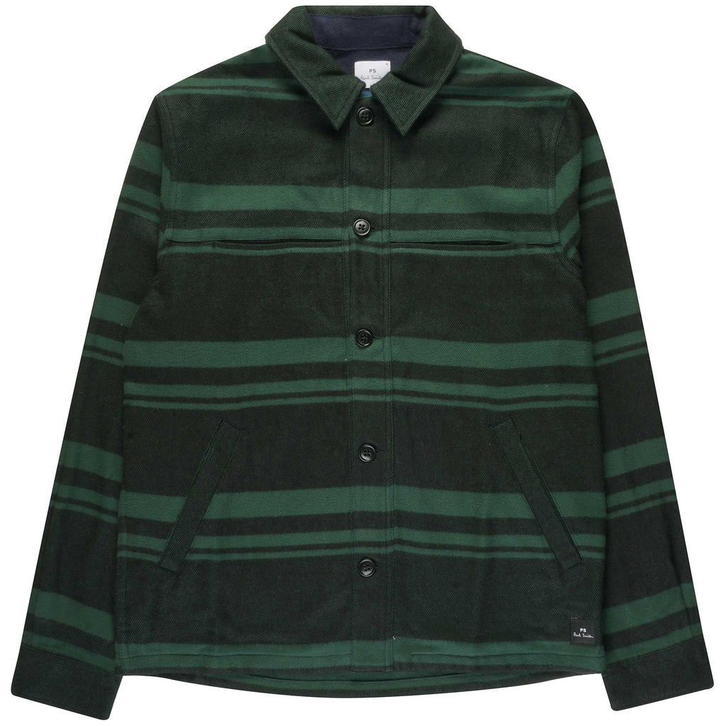 Paul Smith Long Sleeve Shirt Jacket - Bottle Green