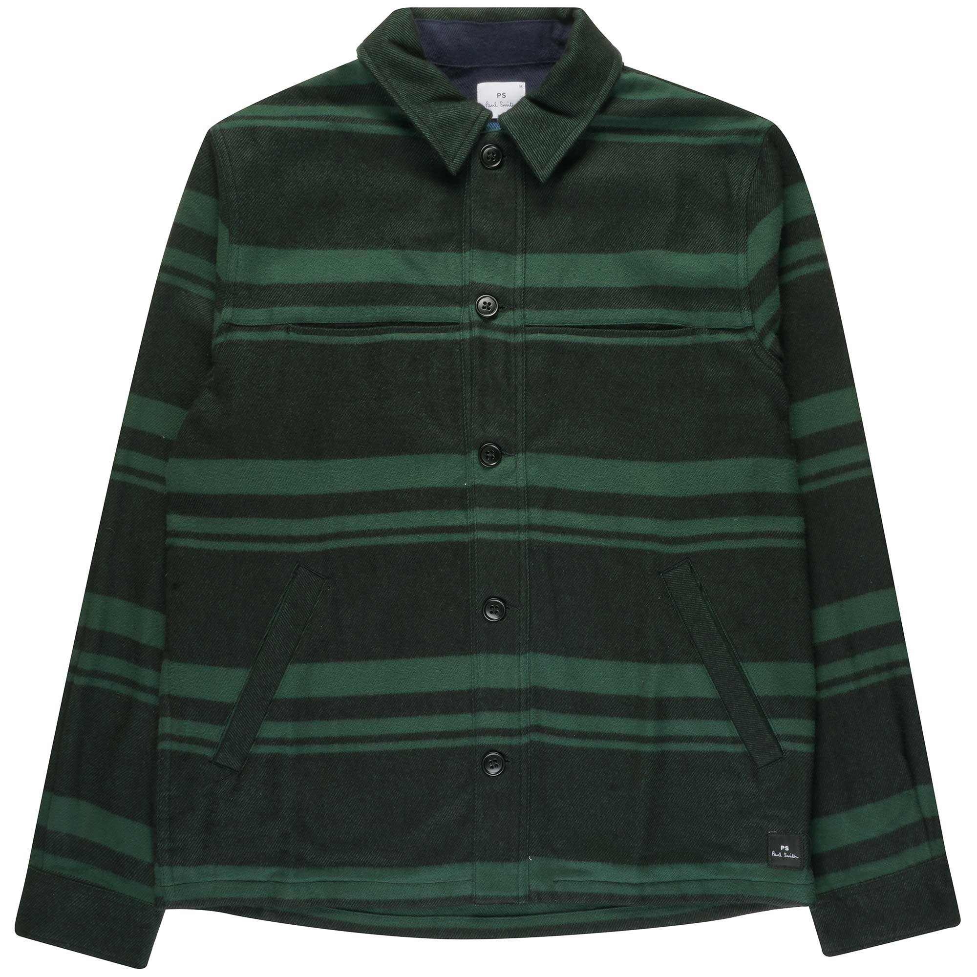 Paul Smith Long Sleeve Shirt Jacket - Bottle Green