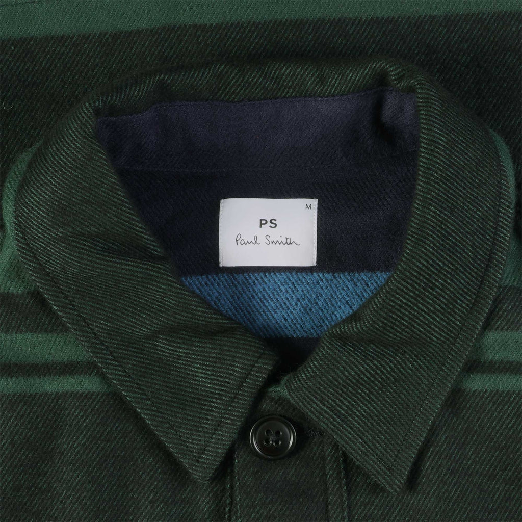 Paul Smith Long Sleeve Shirt Jacket - Bottle Green
