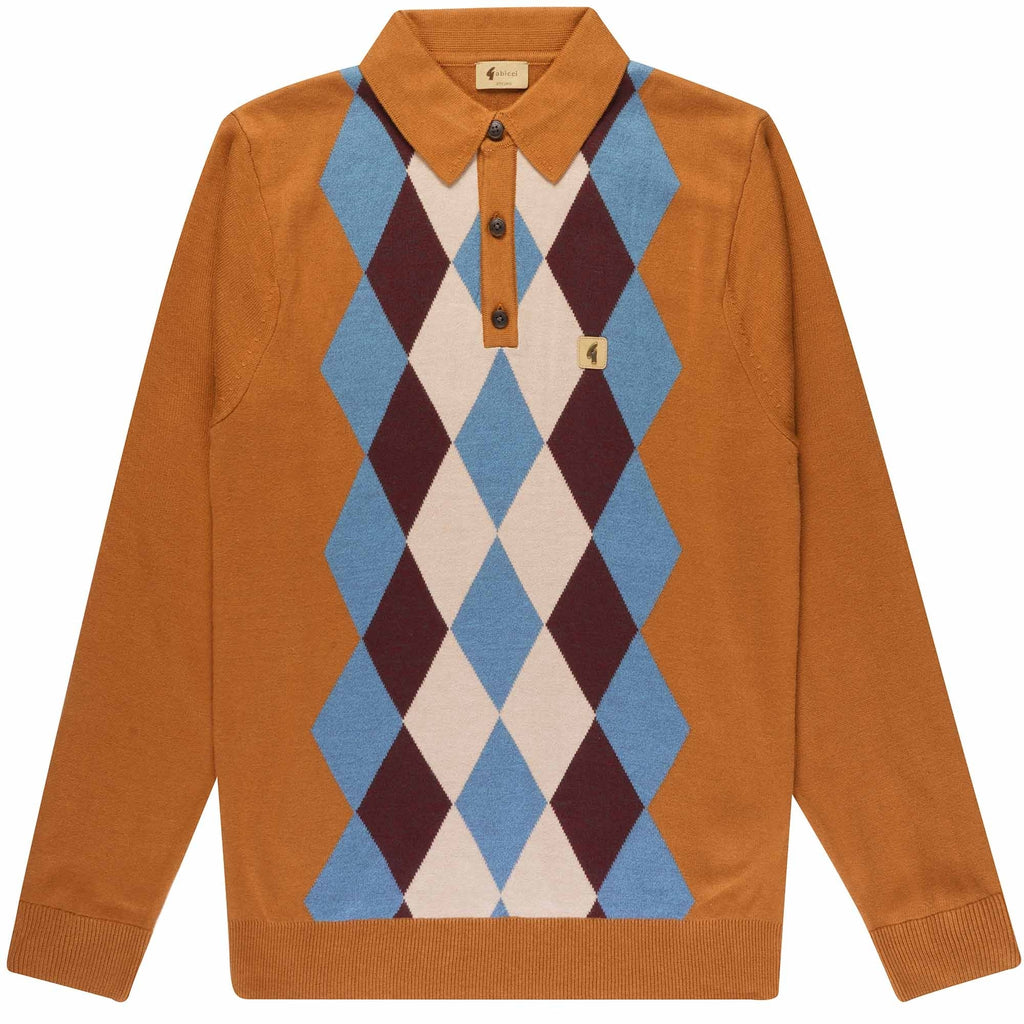 Gabicci Vintage Pablo Polo Shirt - Walnut