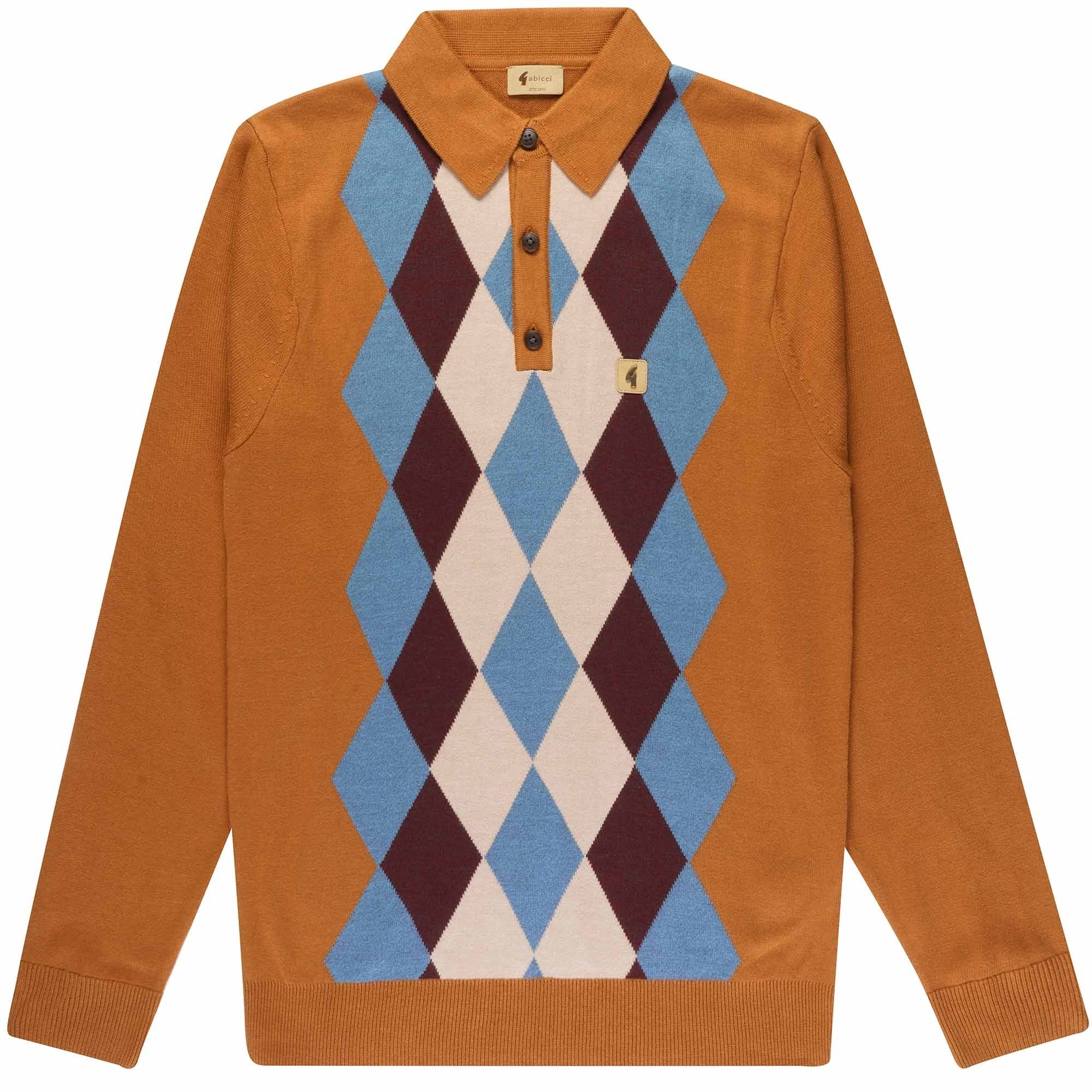 Gabicci Vintage Pablo Polo Shirt - Walnut