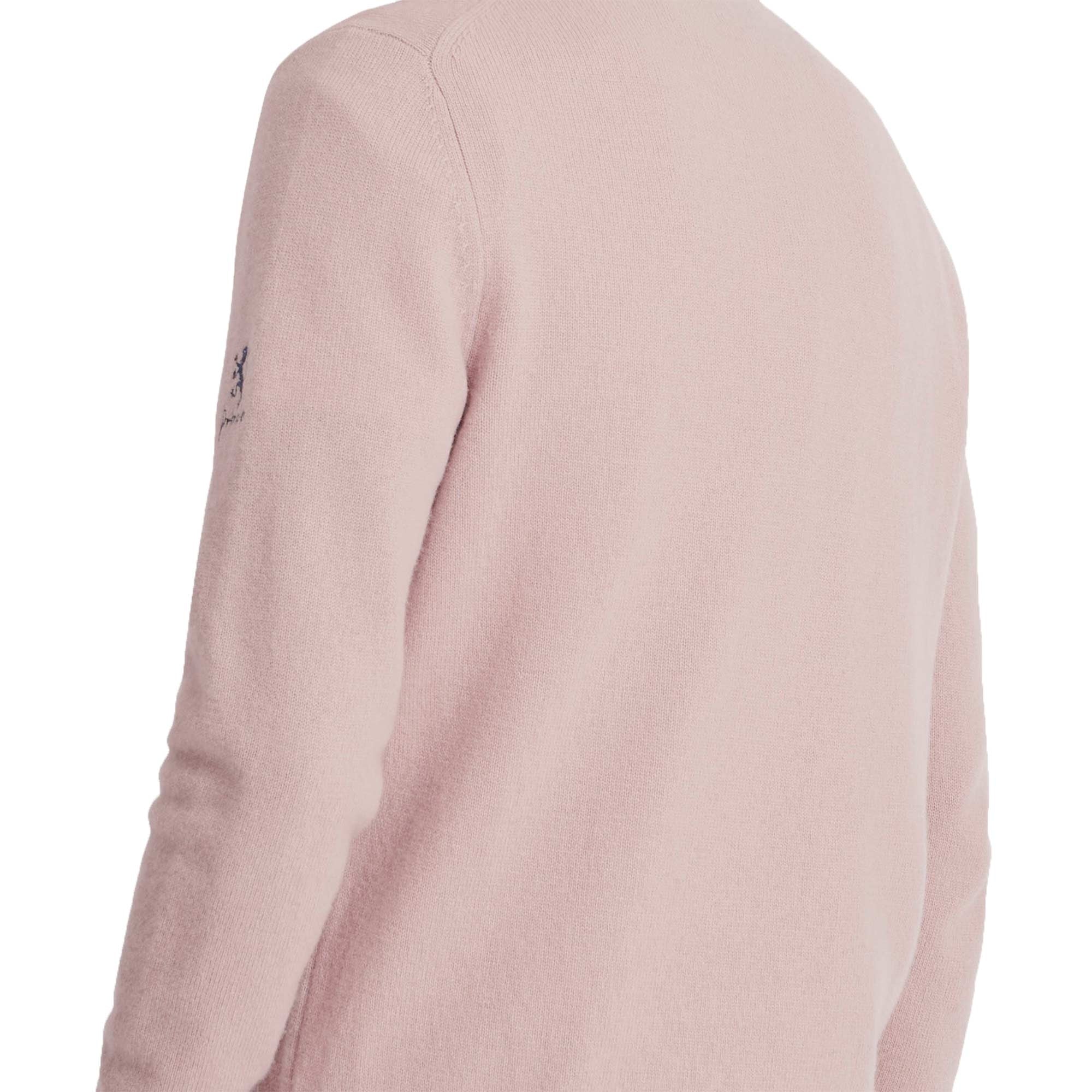 Pringle of Scotland V Neck Argyle Jumper - Dusty Pink