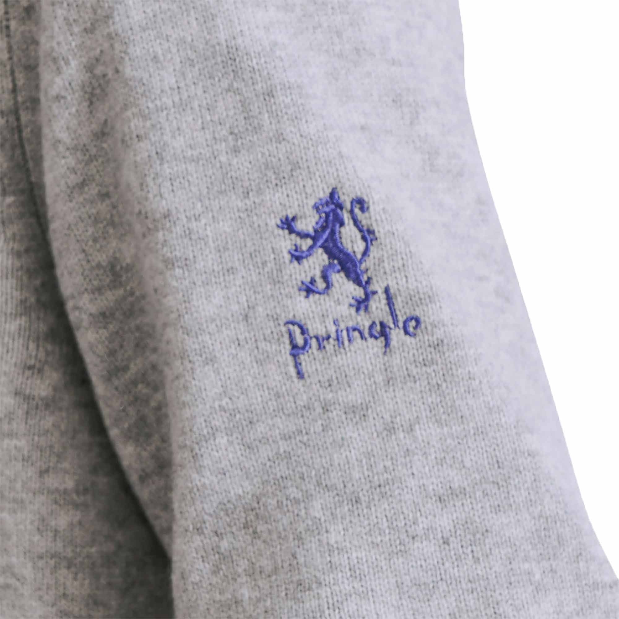 Pringle of Scotland V Neck Argyle Jumper - Light Grey