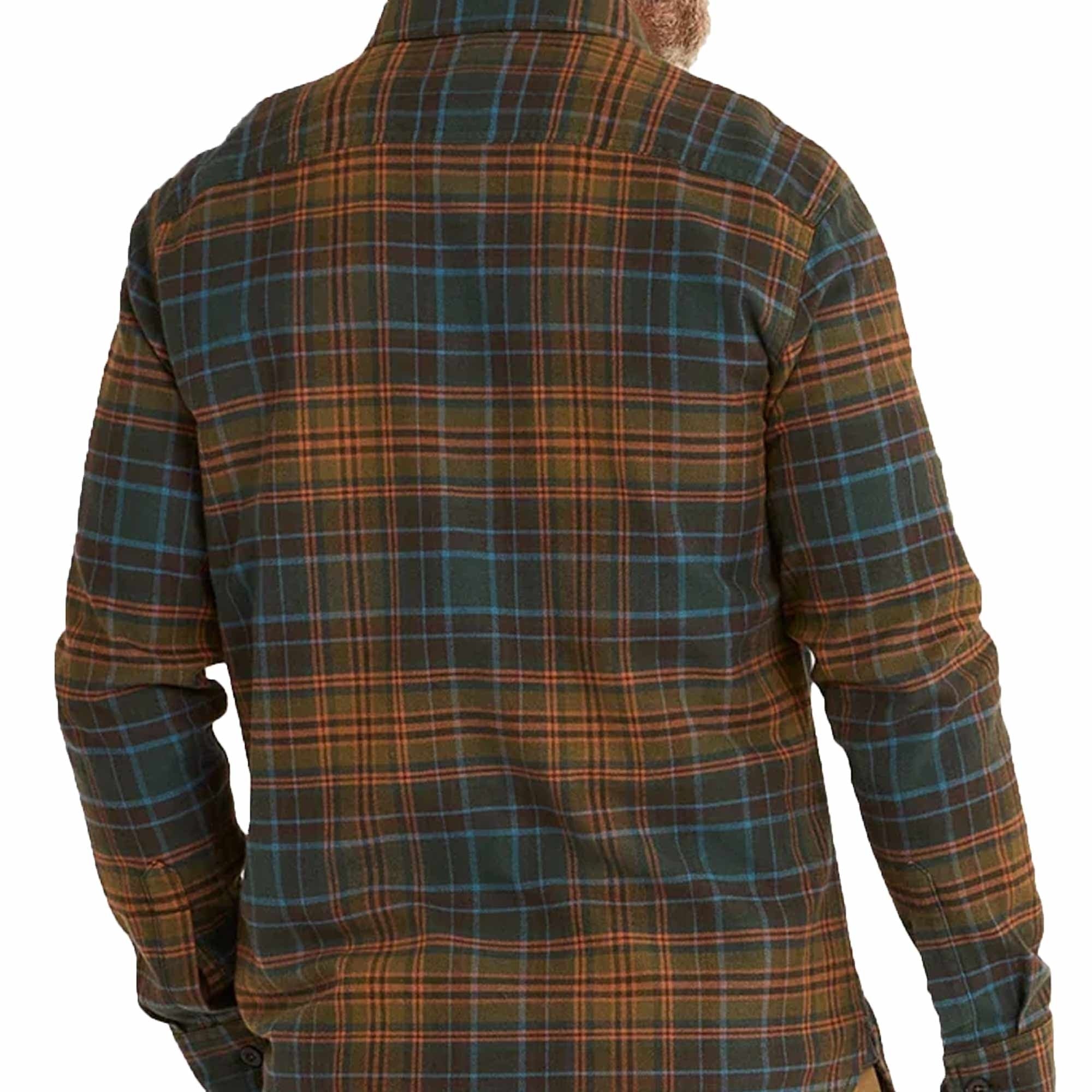 Pendleton Woolen Mills Plaid Burnside Double Brushed Flannel Shirt - Olive Rust