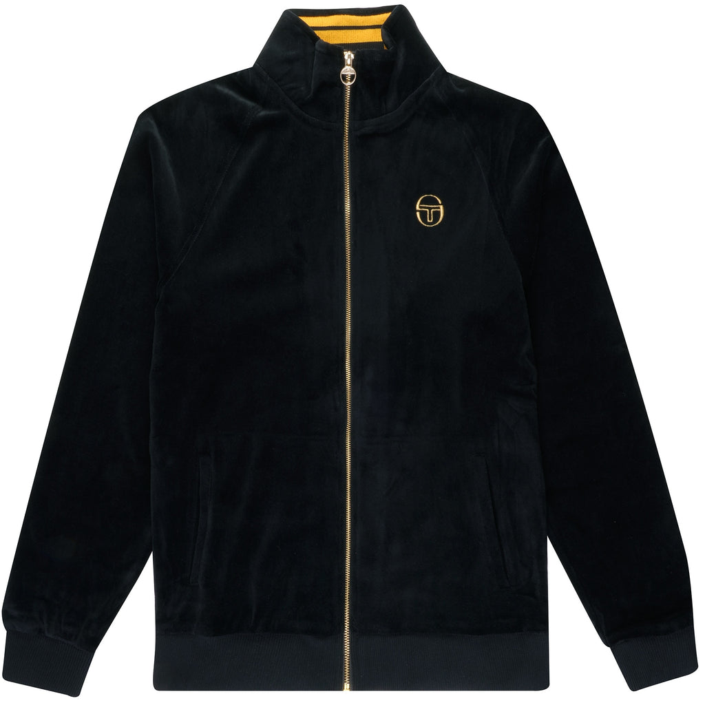 Sergio Tacchini Court Velour Track Top - Black