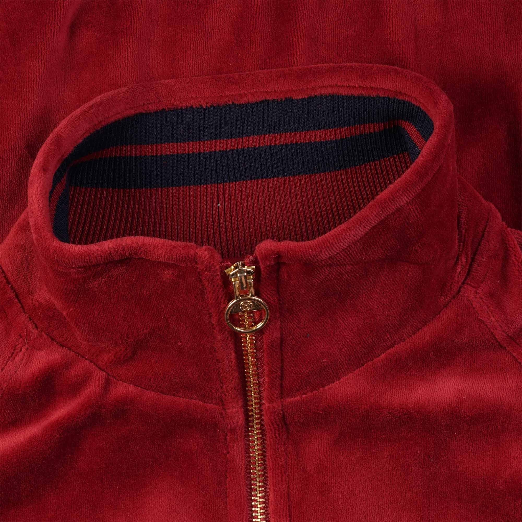 Sergio Tacchini Court Velour Track Top - Sun Dried