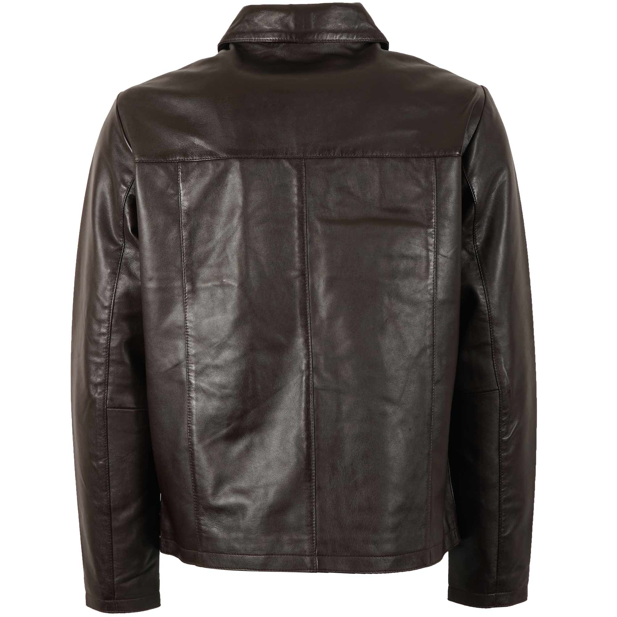 Real Hoxton Classic Leather Jacket - Brown