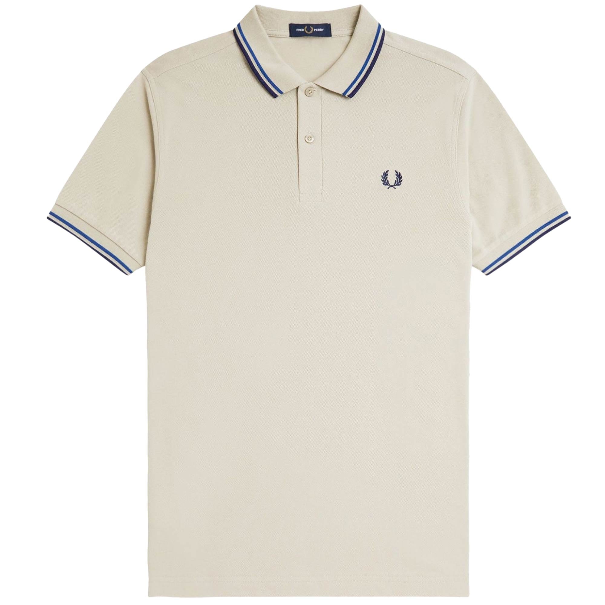 Fred Perry M3600 Twin Tipped Polo - Light Oyster