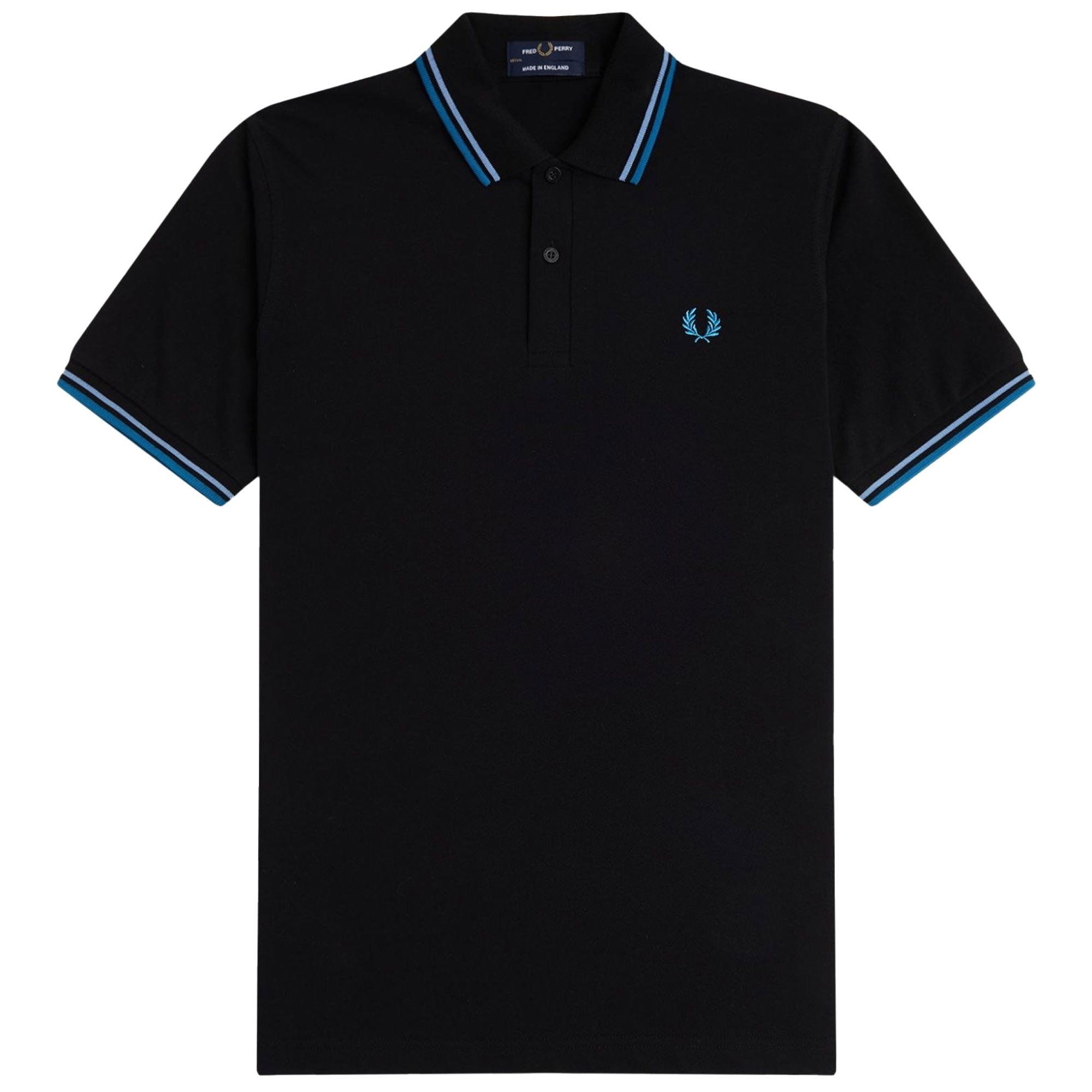 Fred Perry M-12 Twin Tipped Polo Shirt - Black