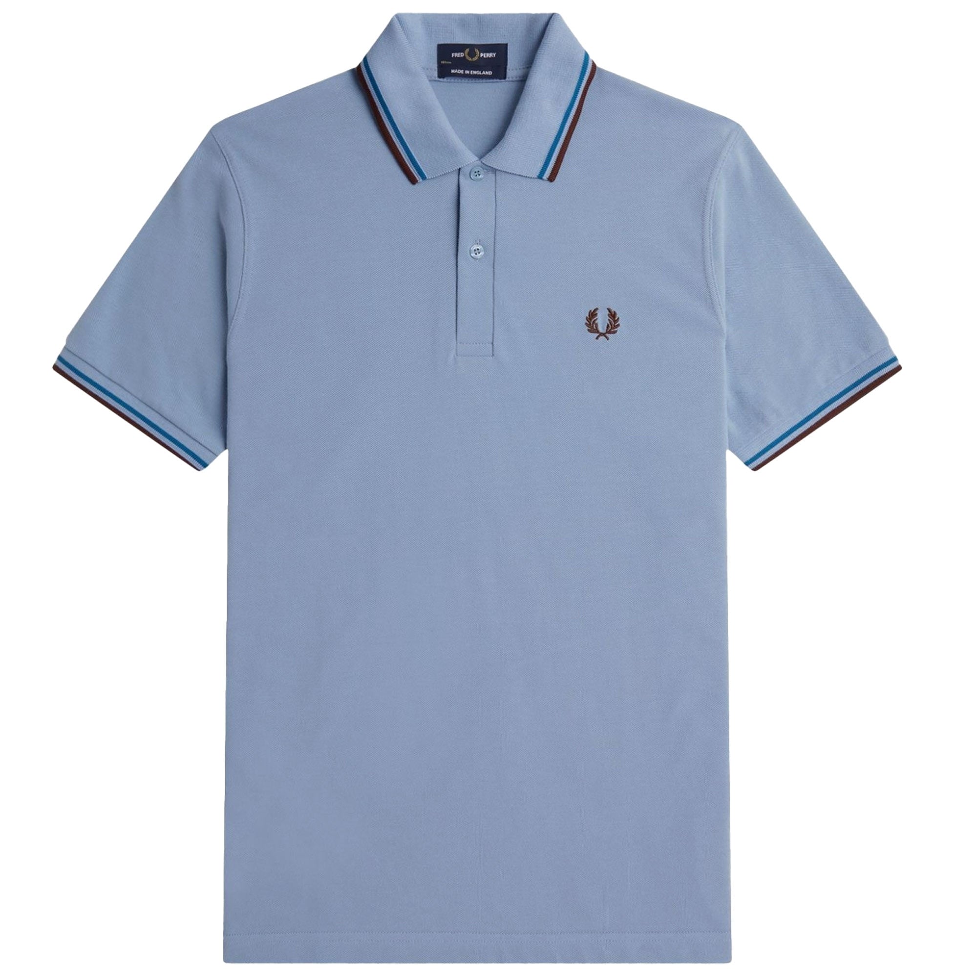 Fred Perry M-12 Twin Tipped Polo Shirt - Sky