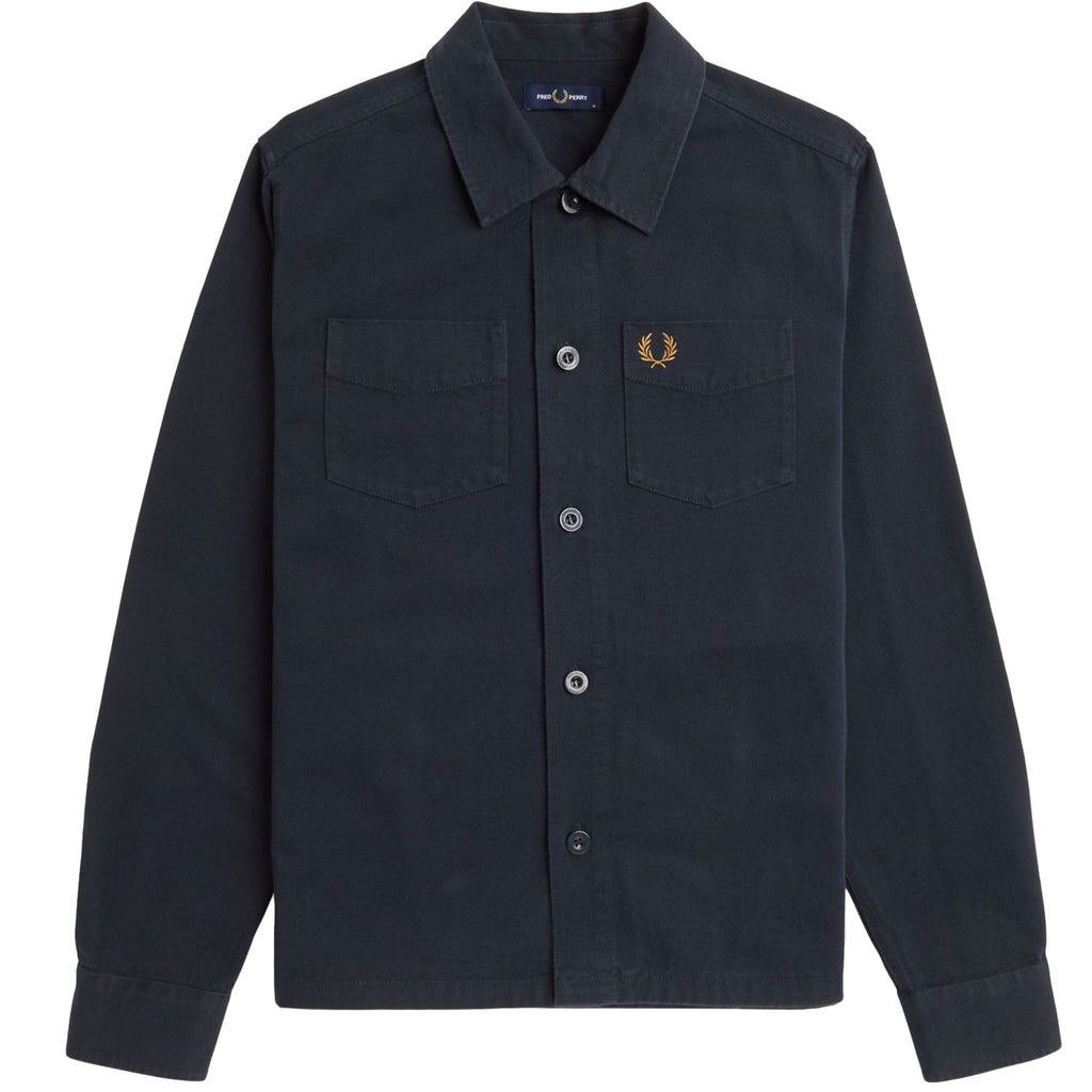 Fred Perry Twill Overshirt - Navy