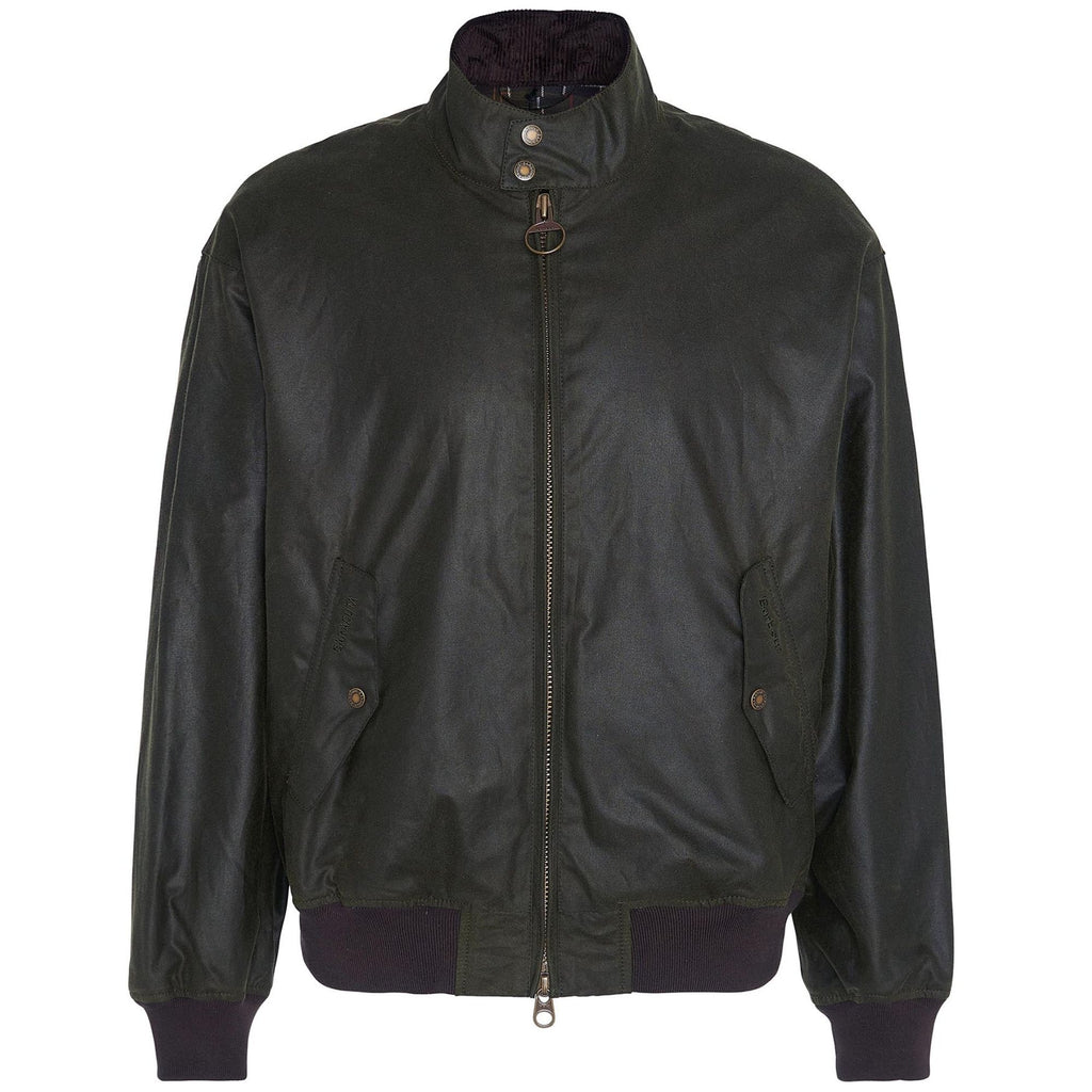 Barbour x Baracuta MA-1 Waxed Harrington Jacket - Olive