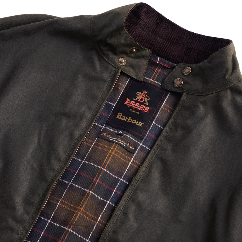 Barbour x Baracuta MA-1 Waxed Harrington Jacket - Olive