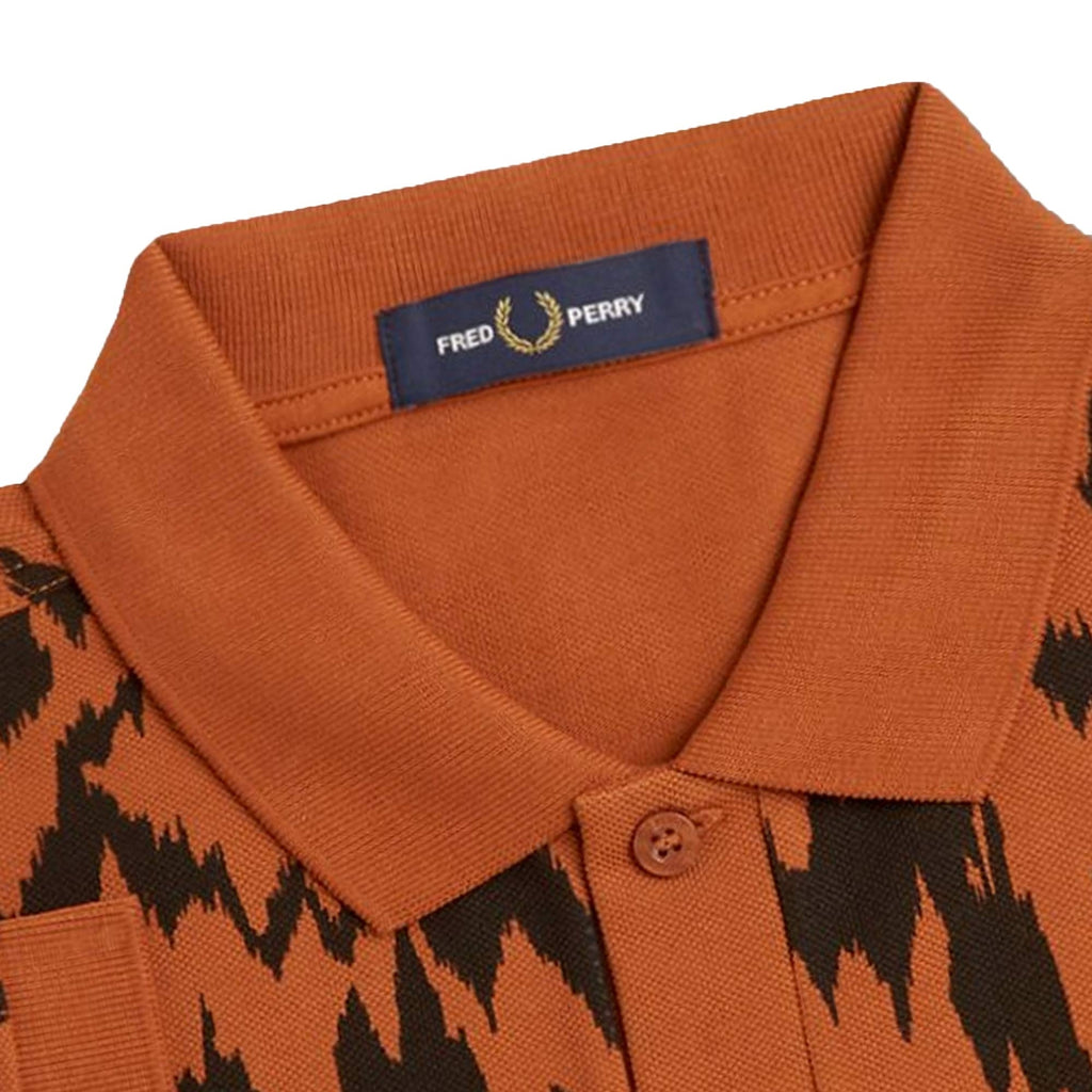 Fred Perry Animal Print Polo Shirt - Marmalade