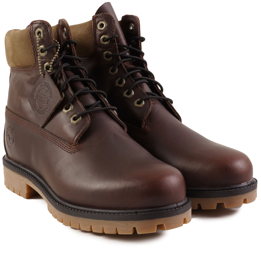 Timberland Premium 6-Inch Lace-Up Waterproof Boots - Burgundy
