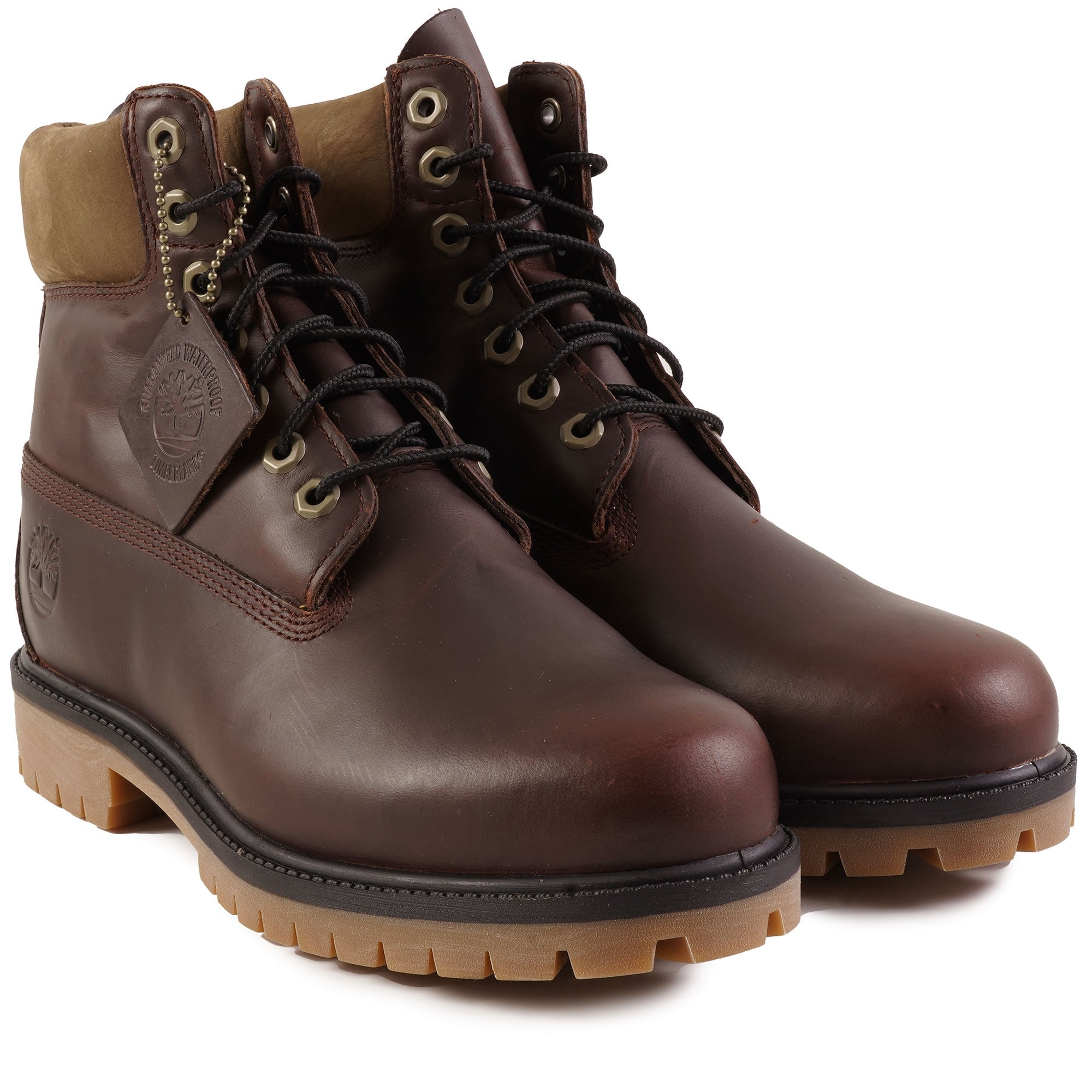Timberland Premium 6-Inch Lace-Up Waterproof Boots - Burgundy