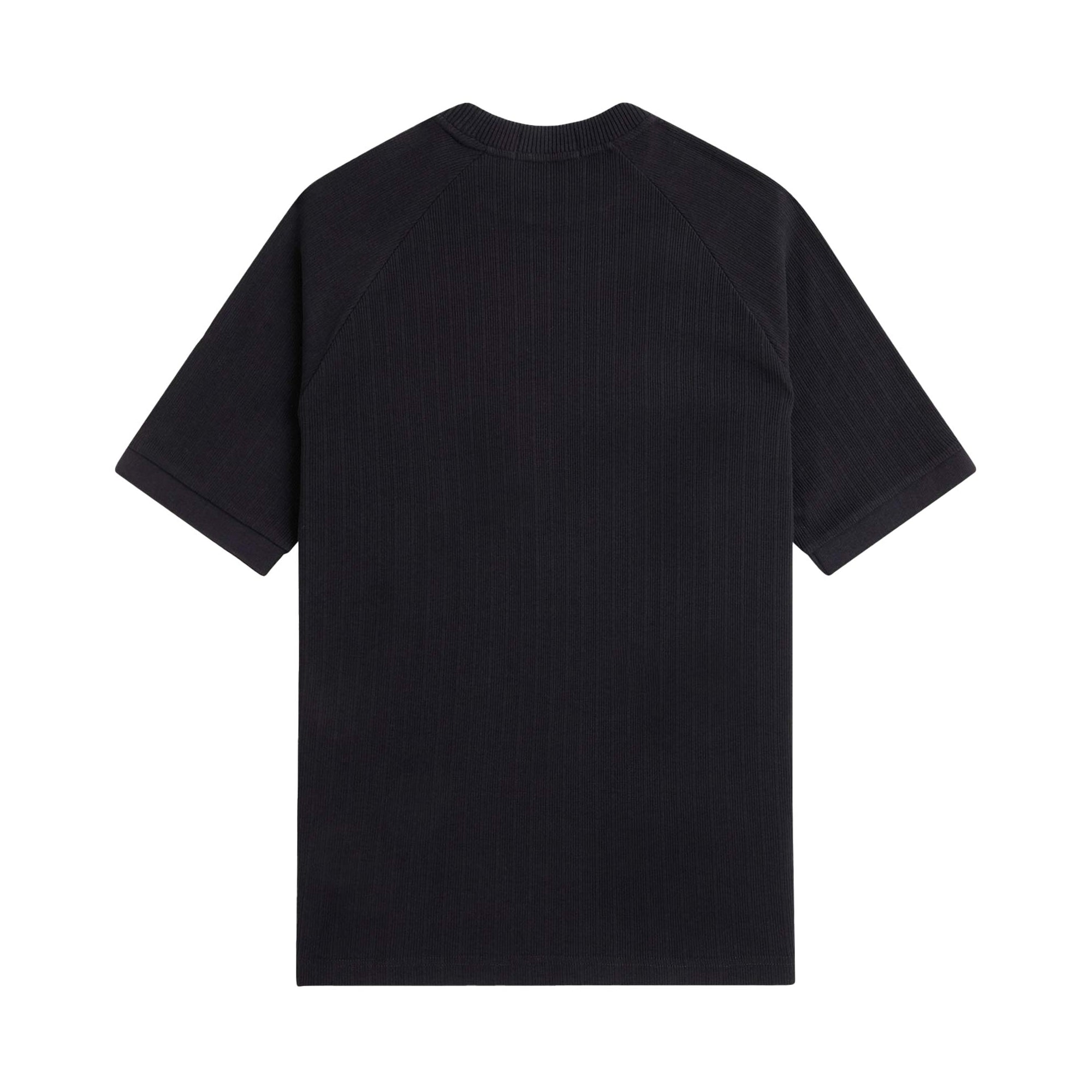 Fred Perry Ribbed Raglan Sleeve T-Shirt - Black