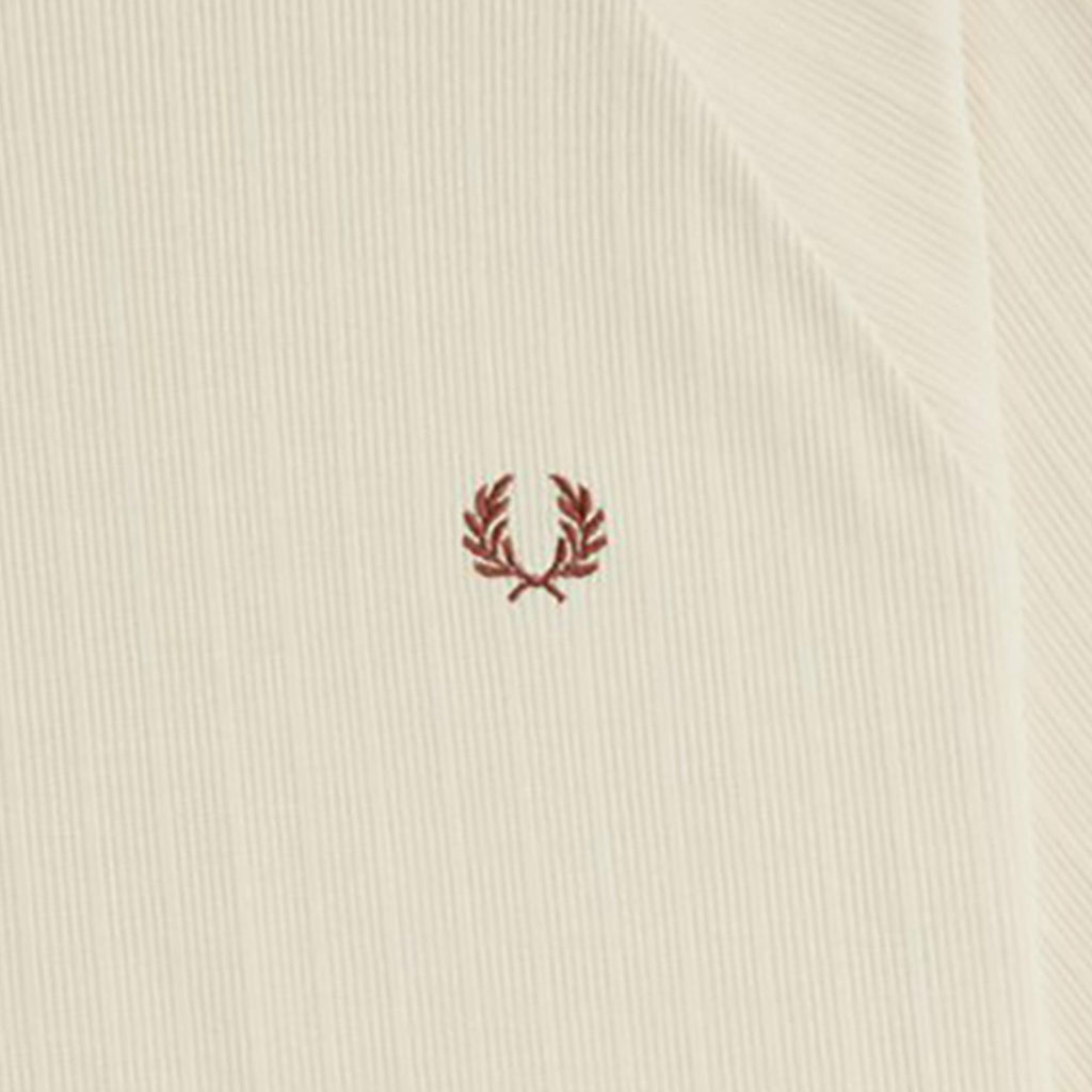 Fred Perry Ribbed Raglan Sleeve T-Shirt - Oatmeal