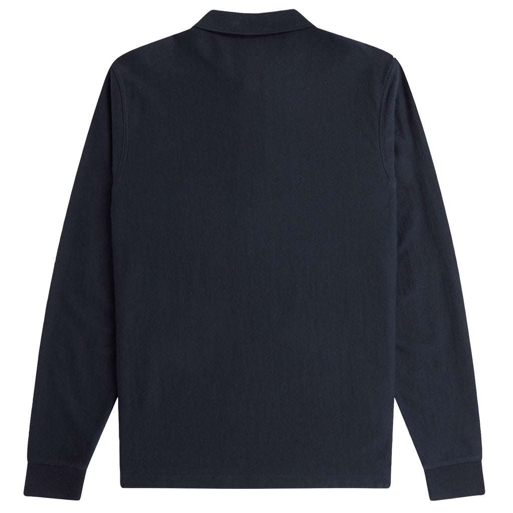 Fred Perry Ombre Stripe Long Sleeve Polo Shirt - Navy