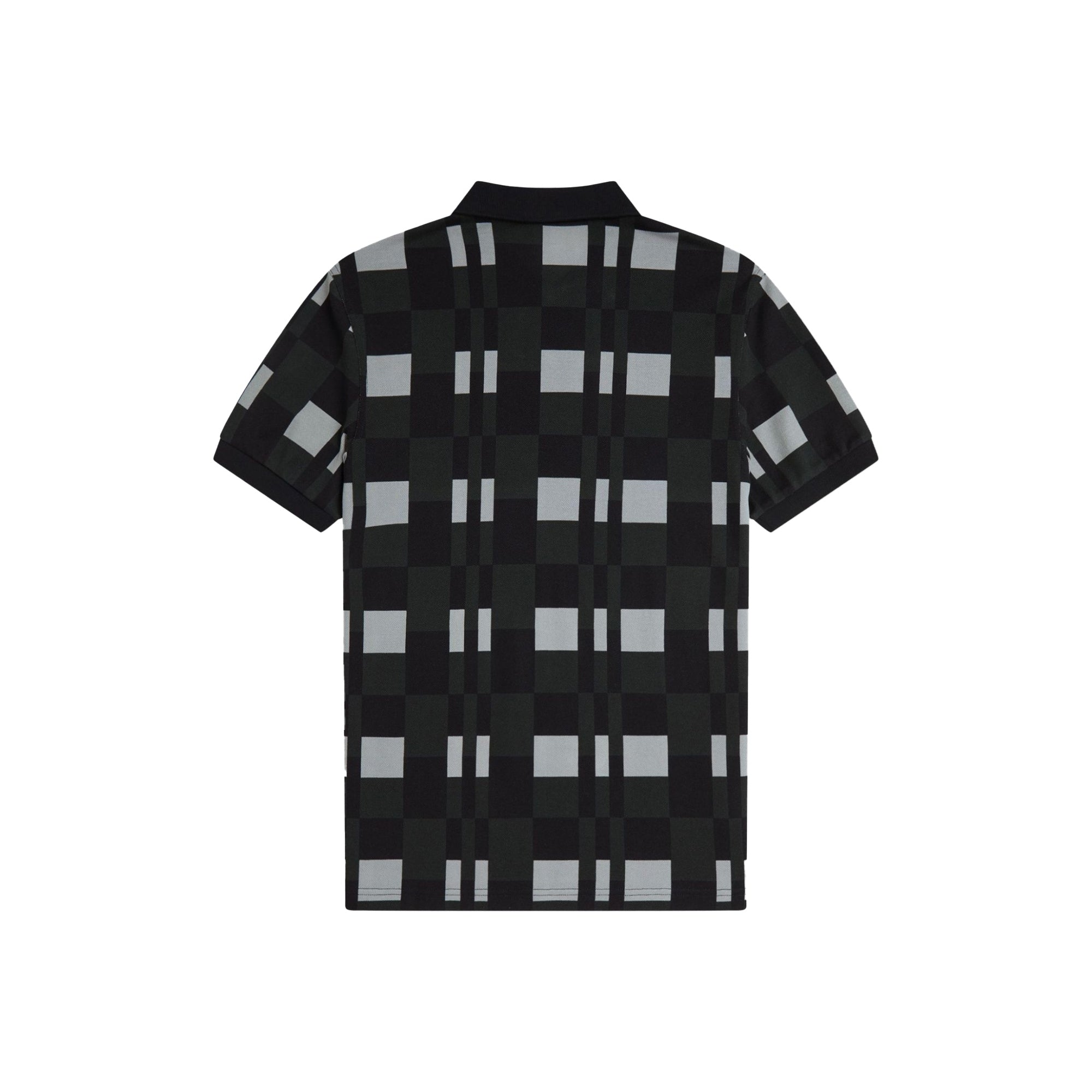 Fred Perry Split Chequerboard Polo Shirt - Limestone