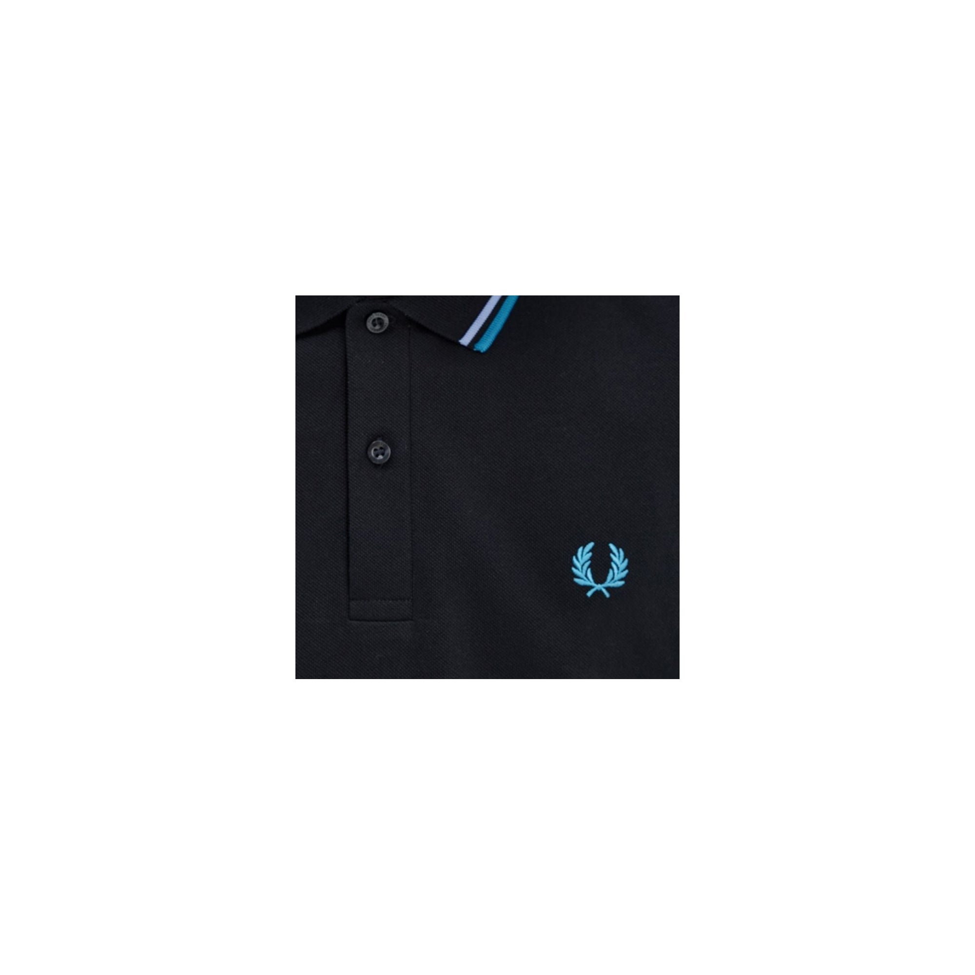 Fred Perry M3600 Twin Tipped Polo Shirt - Black