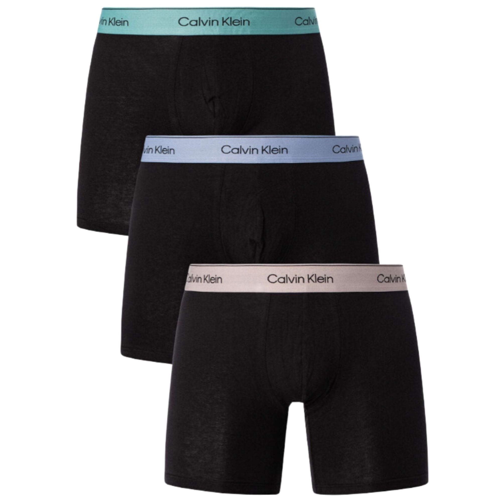 Calvin Klein 3 Pack Modern Cotton Boxer Briefs - Black