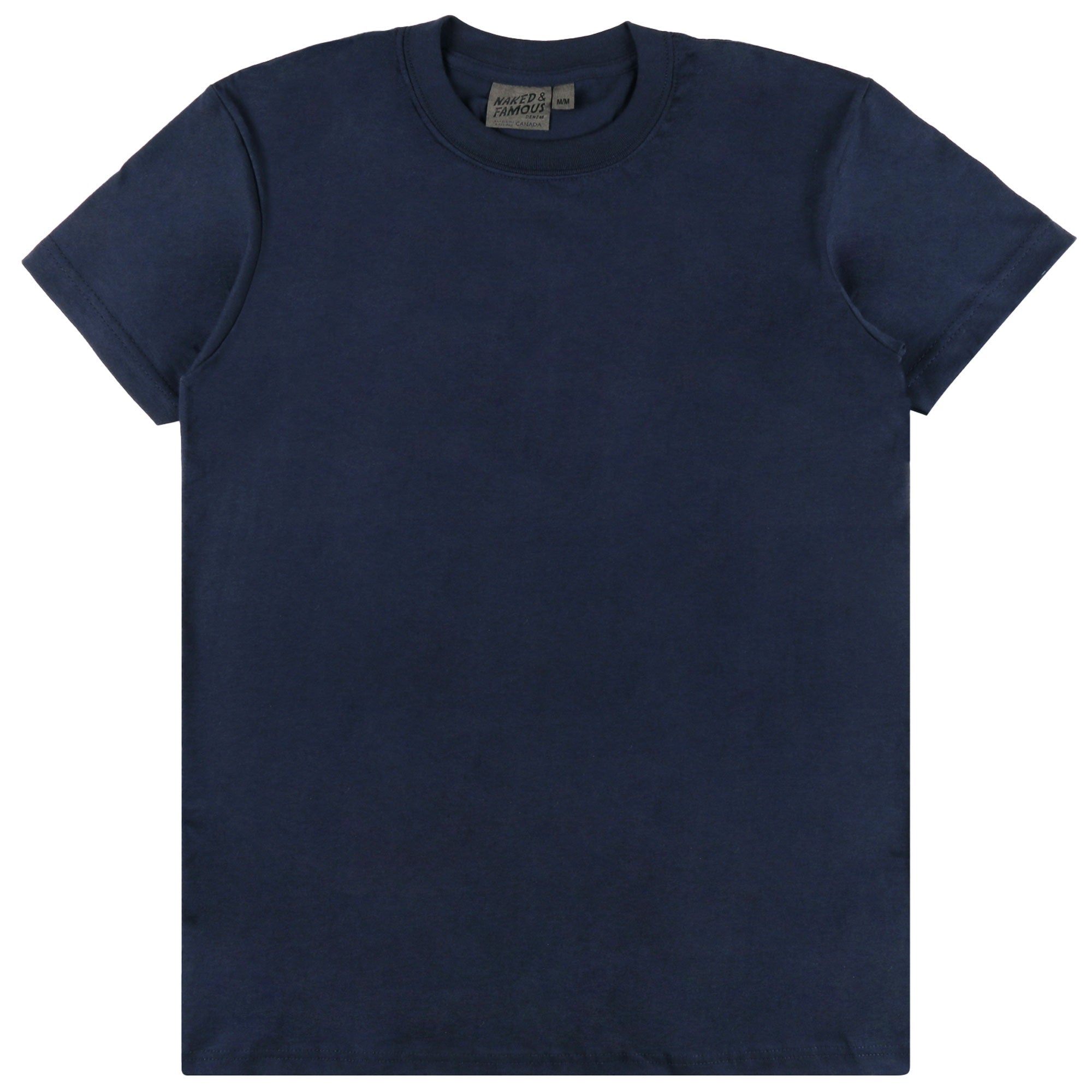 Naked and Famous Denim Circular Knit  T-shirt - Navy