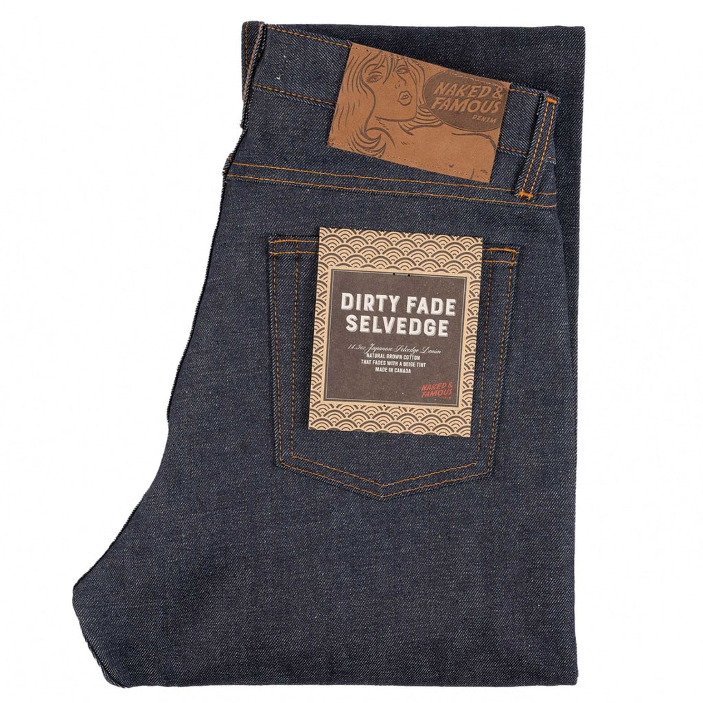 Naked and Famous Denim True Guy Dirty Fade - Indigo