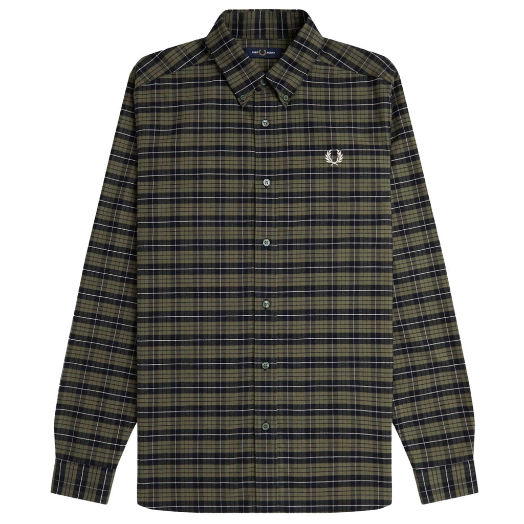 Fred Perry Brushed Oxford Tartan Shirt - Laurel