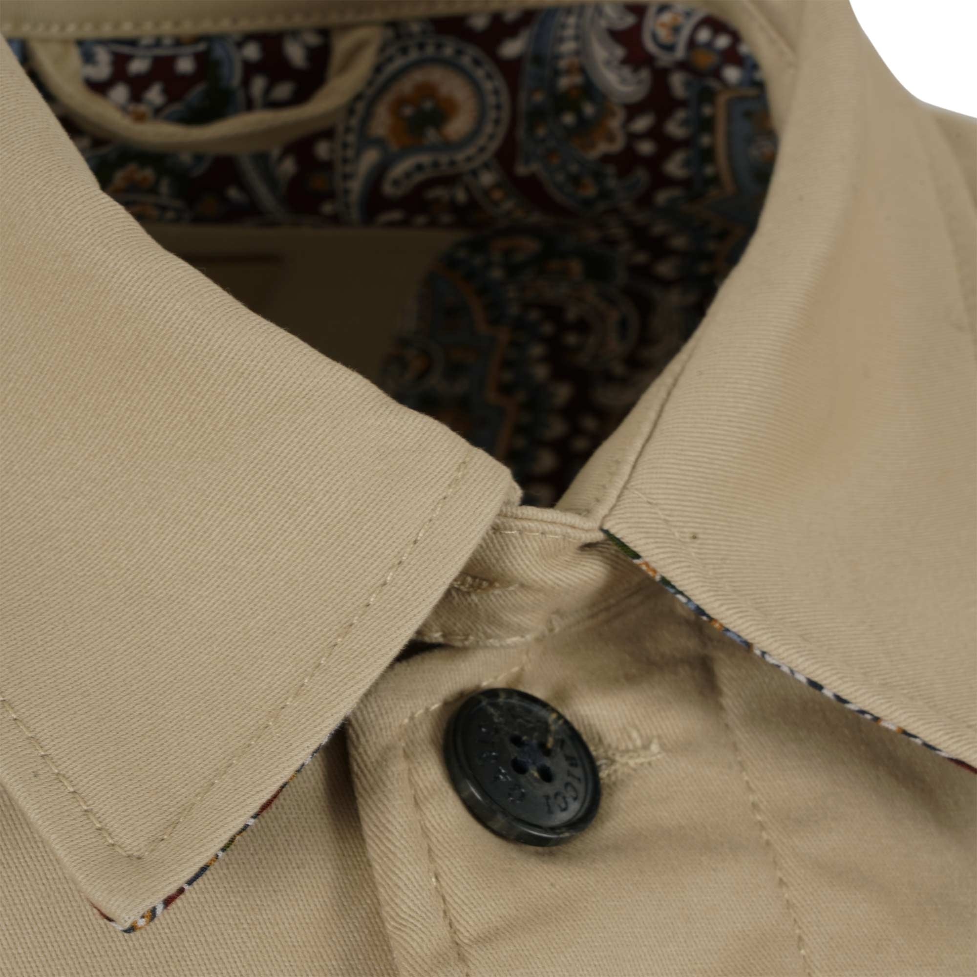Gabicci Vintage Houghton Twill Mac - Oatmeal