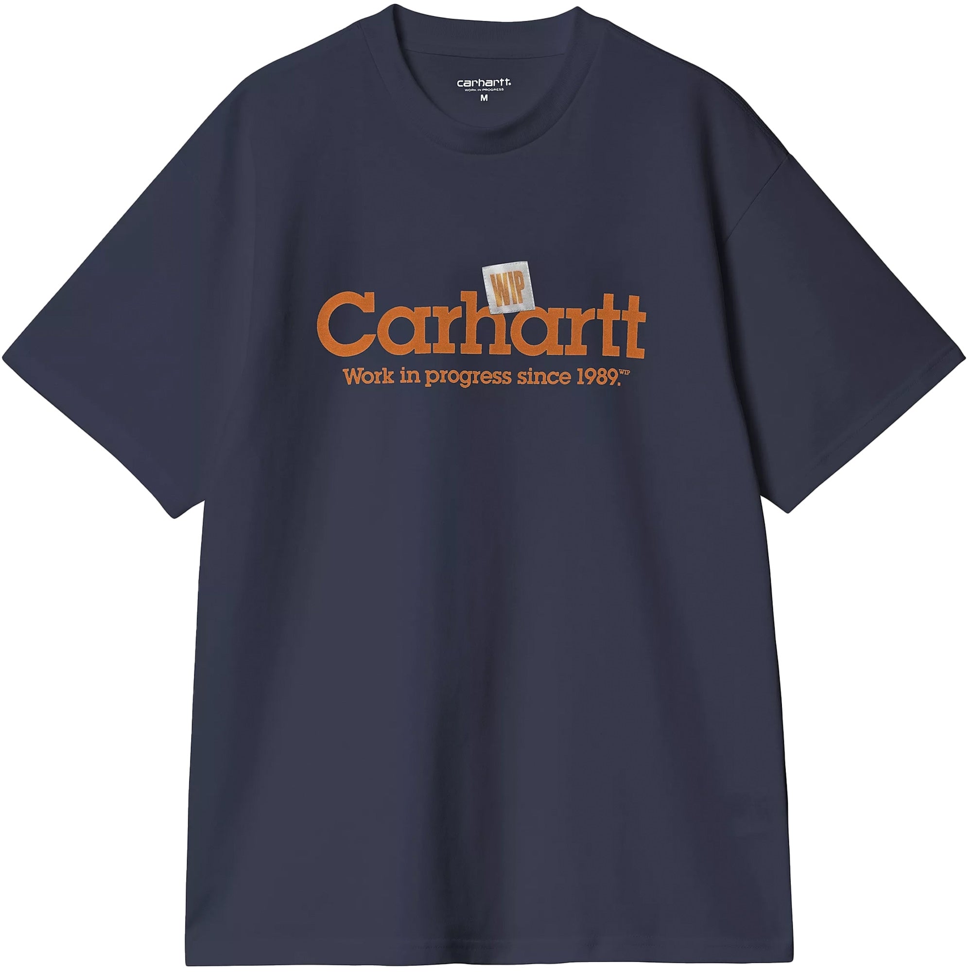 Carhartt WIP Short Sleeve Label Script T-Shirt - Blue