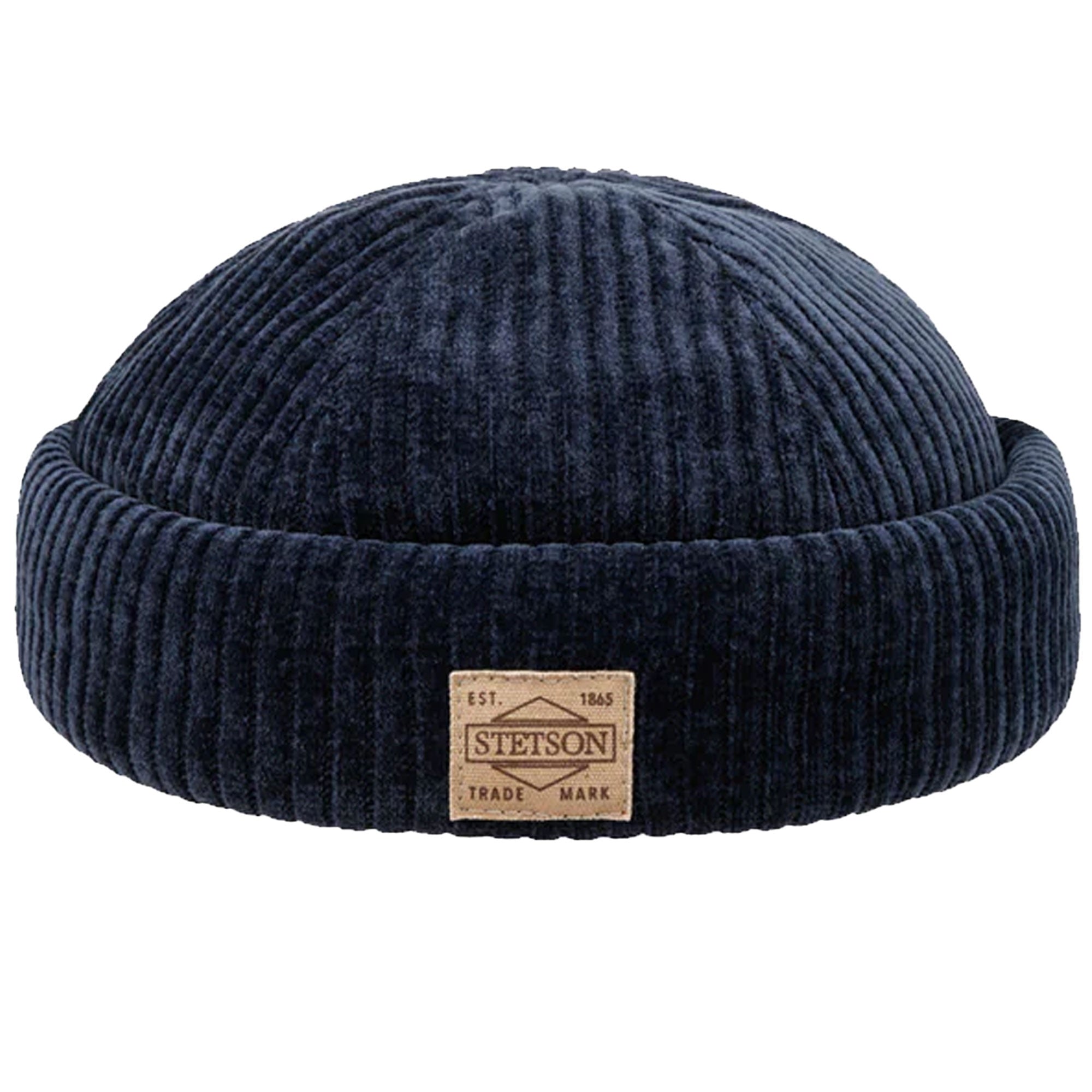 Stetson Hats Jersey Cord Docker Hat - Navy