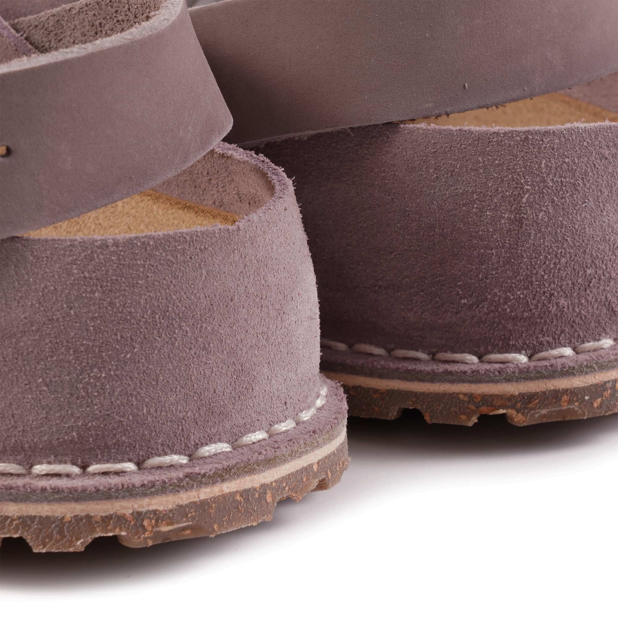 Birkenstock Womens Lutry Premium Suede Leather - Faded Purple